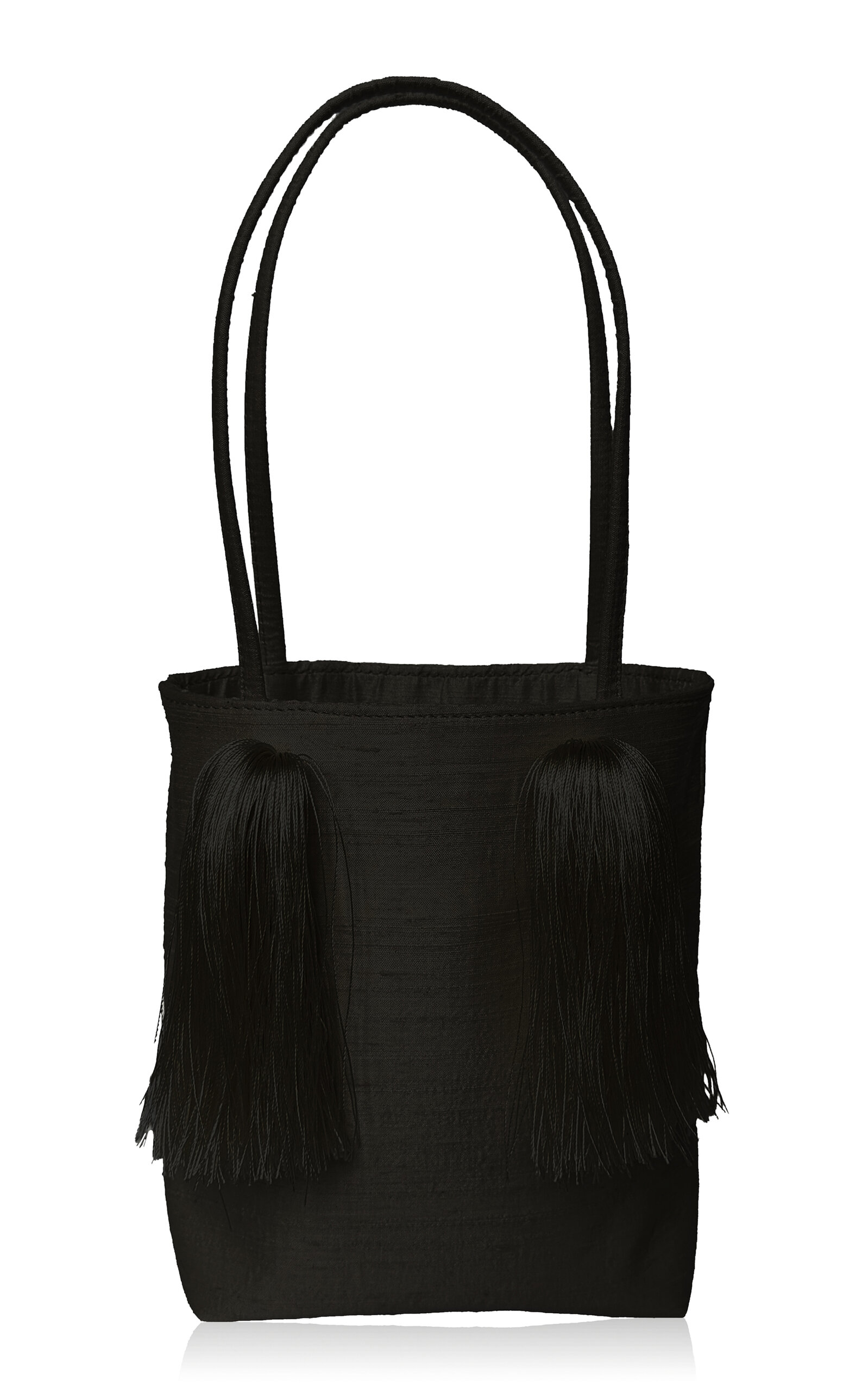 Le Sundial - Salon Mini Silk-Blend Tote - Black - OS - Moda Operandi