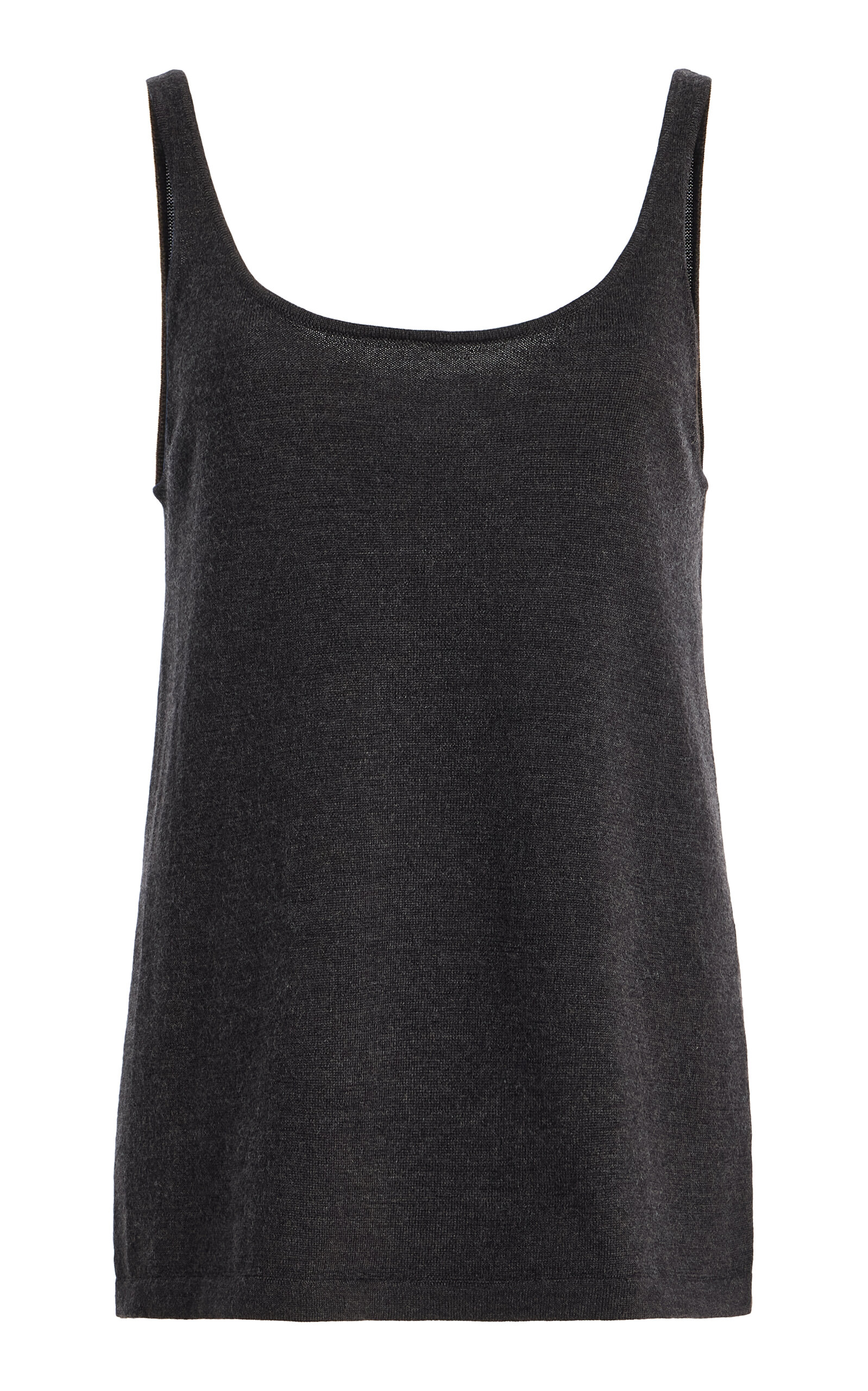Dl1961 Scoop Neck Merino Wool Knit Tank In Grey