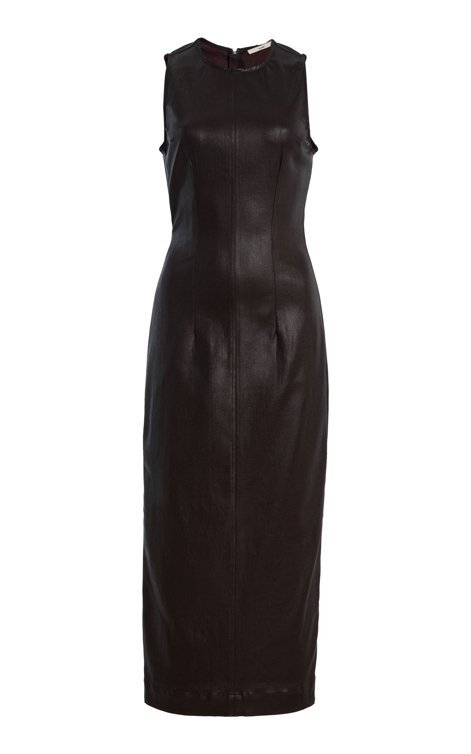 Esme Midi Instasculpt™ Wax-Coated Denim Dress
