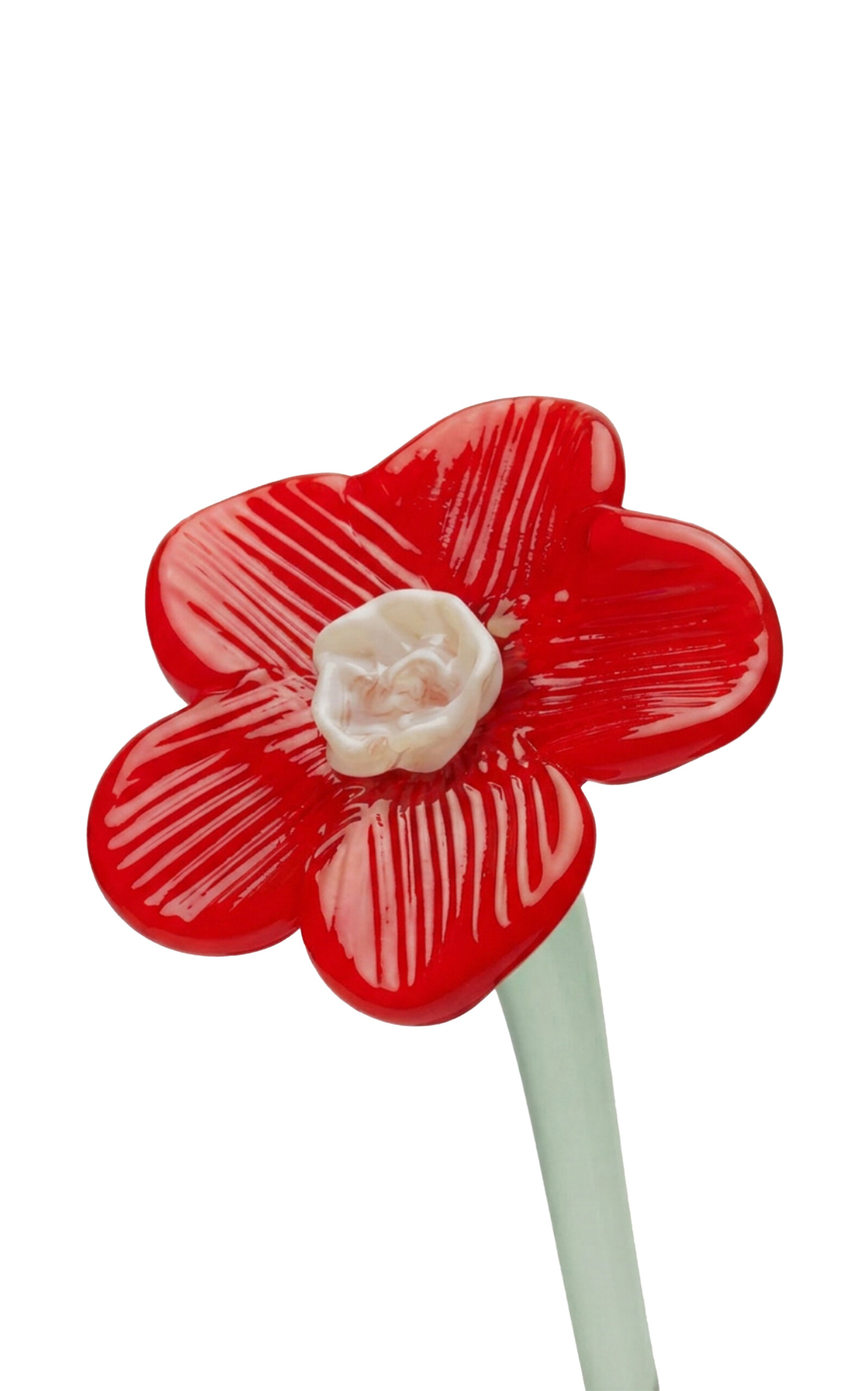 Lucie Claudia Podrabska - Mouthblown Crystal Glass Flower - Red