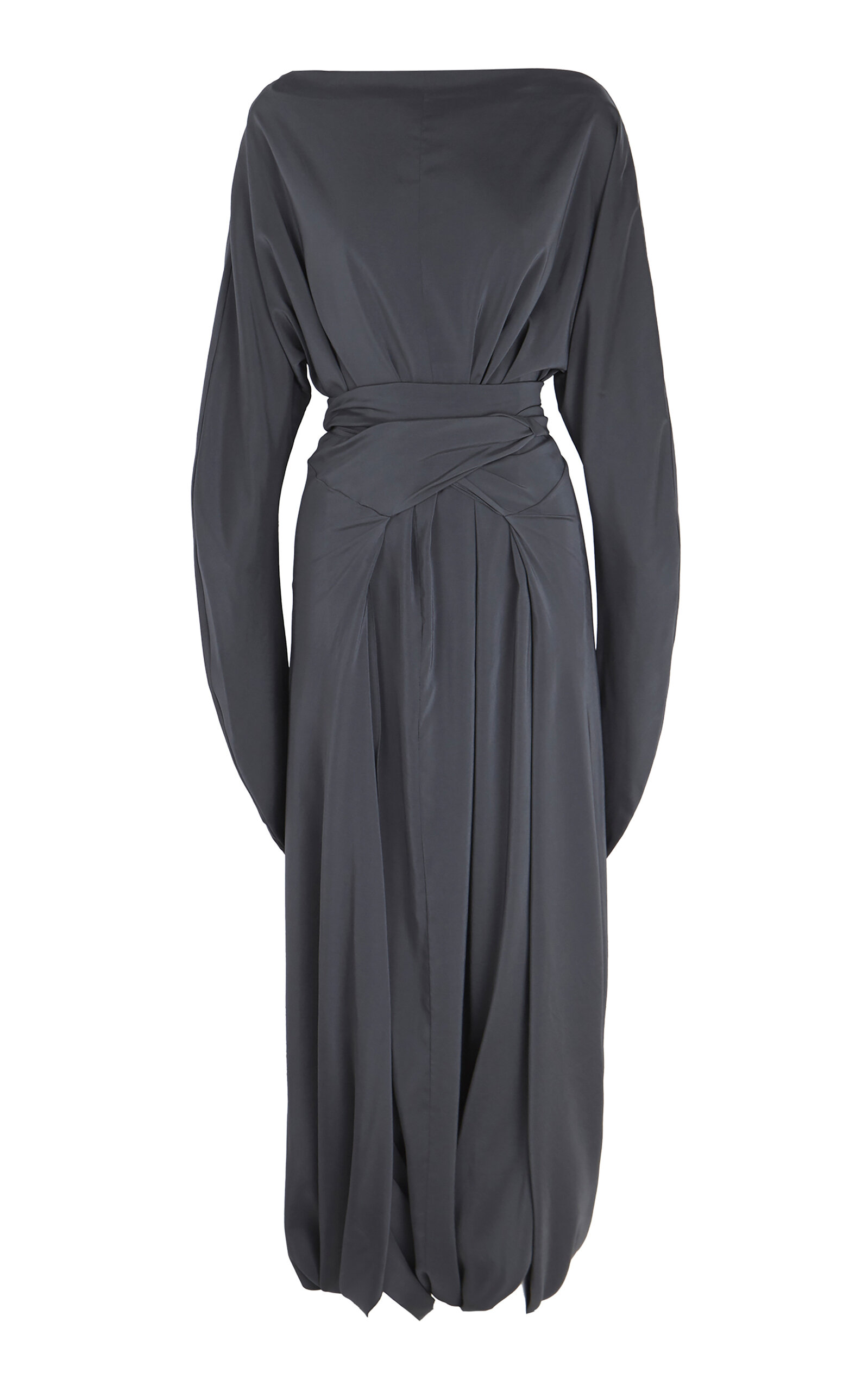 Cortana - Olvido Silk Crepe Maxi Dress - Black - FR 36 - Moda Operandi