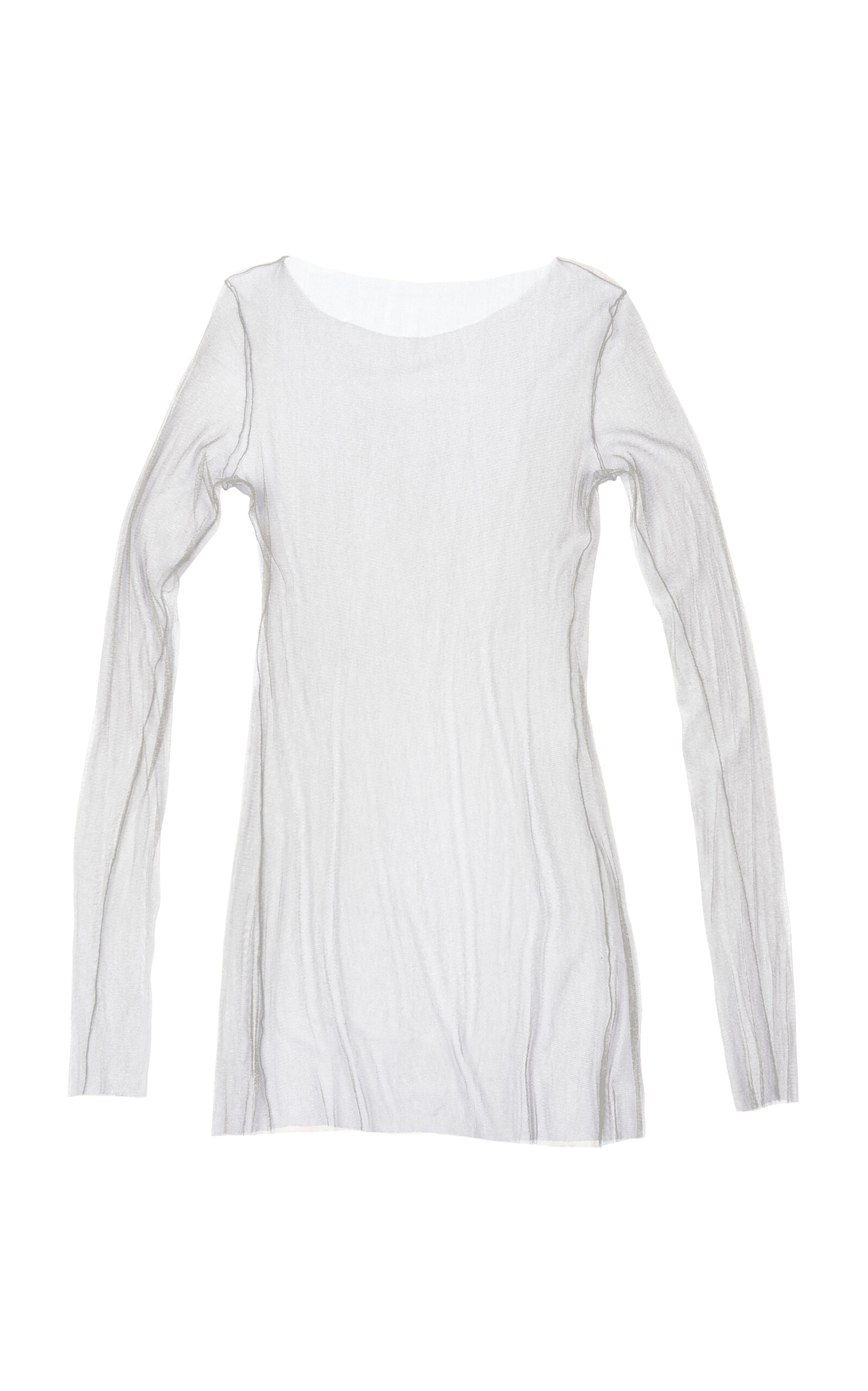 Cortana - T Tulle Silk Top - Ivory - FR 38 - Moda Operandi