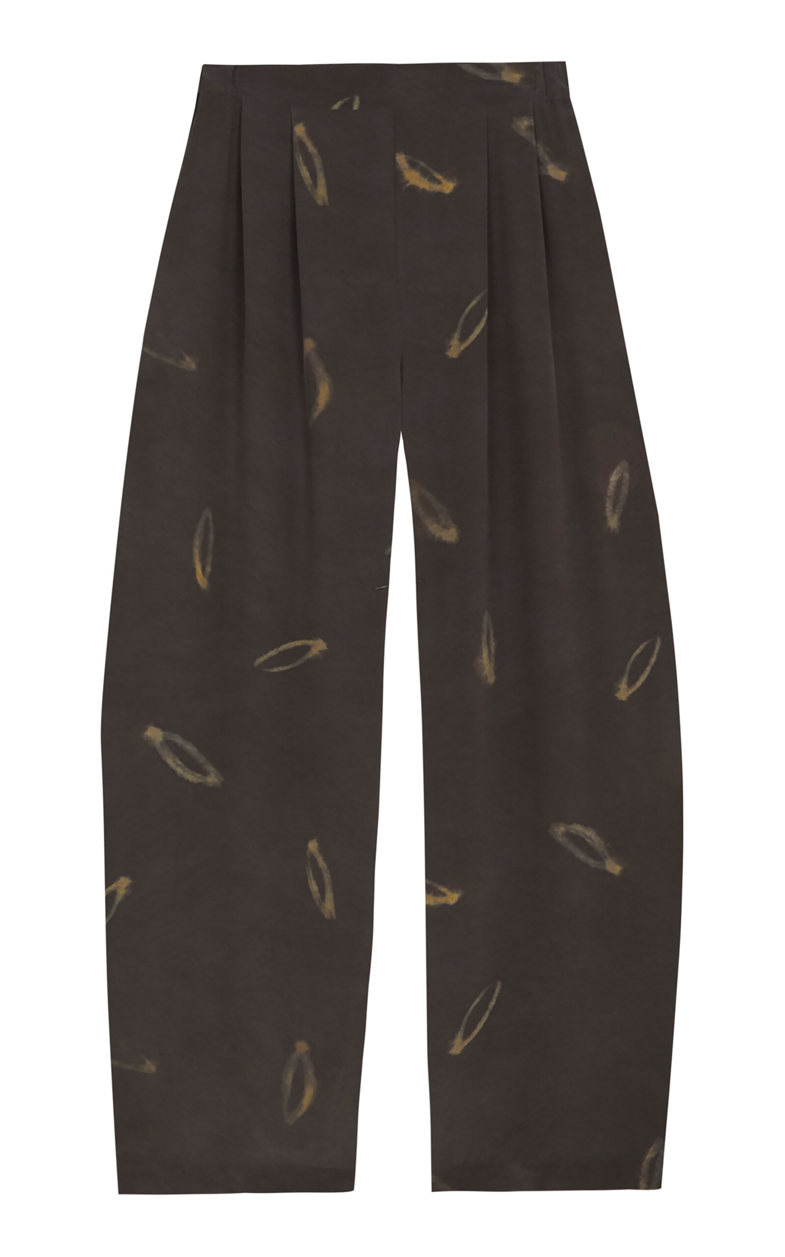 Cortana - Thea Silk Straight Leg Pants - Print - FR 36 - Moda Operandi