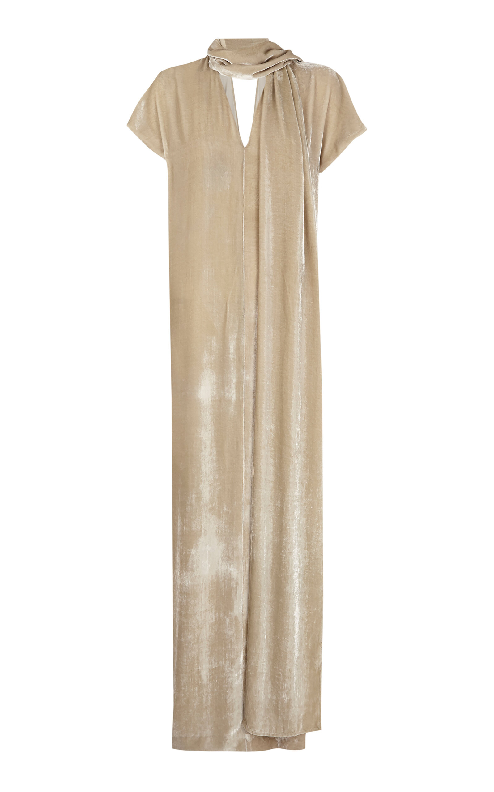 Cortana - Iris Velvet Maxi Dress - Ivory - FR 36 - Moda Operandi