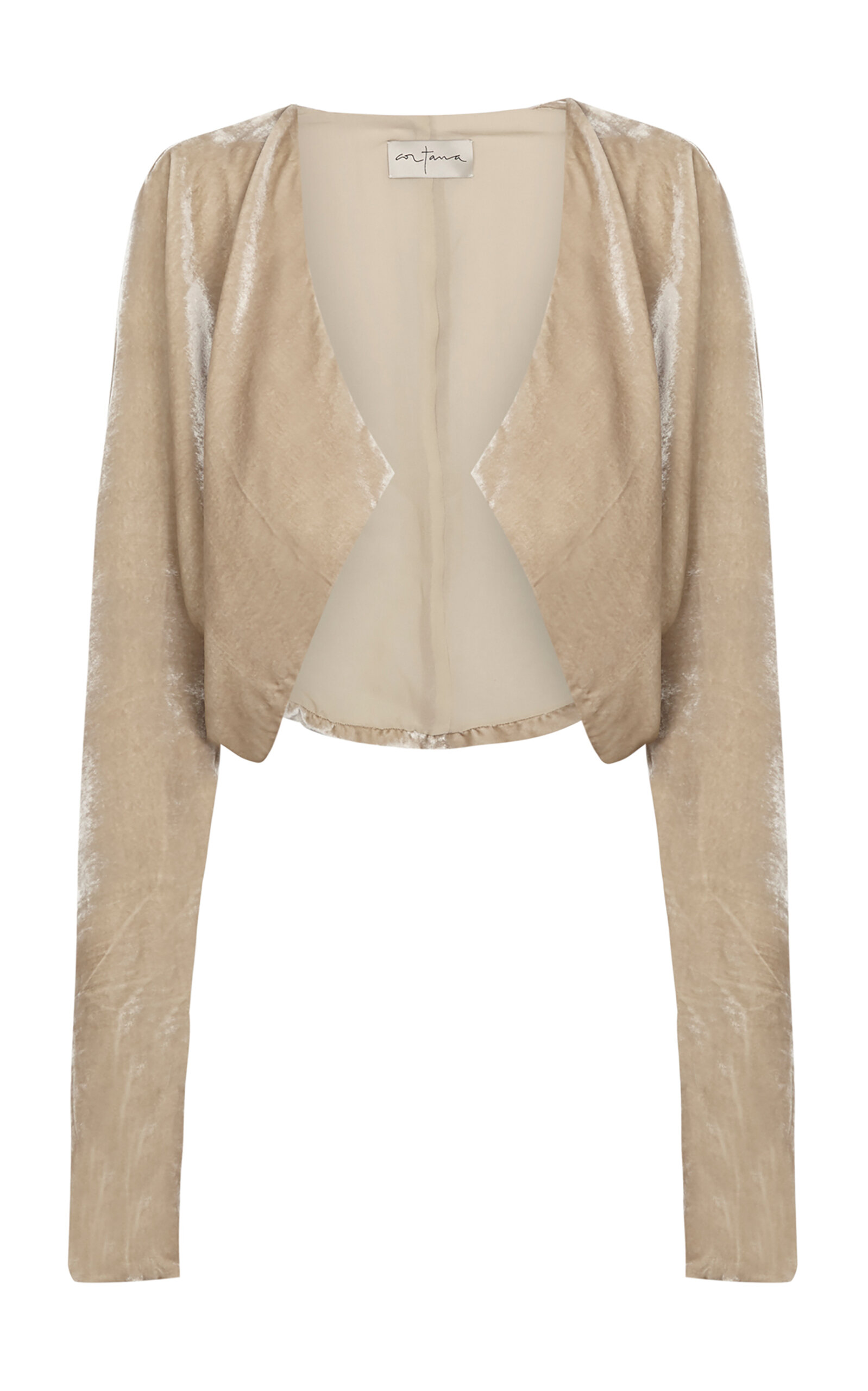 Cortana - Iris Velvet Jacket - Ivory - S - Moda Operandi