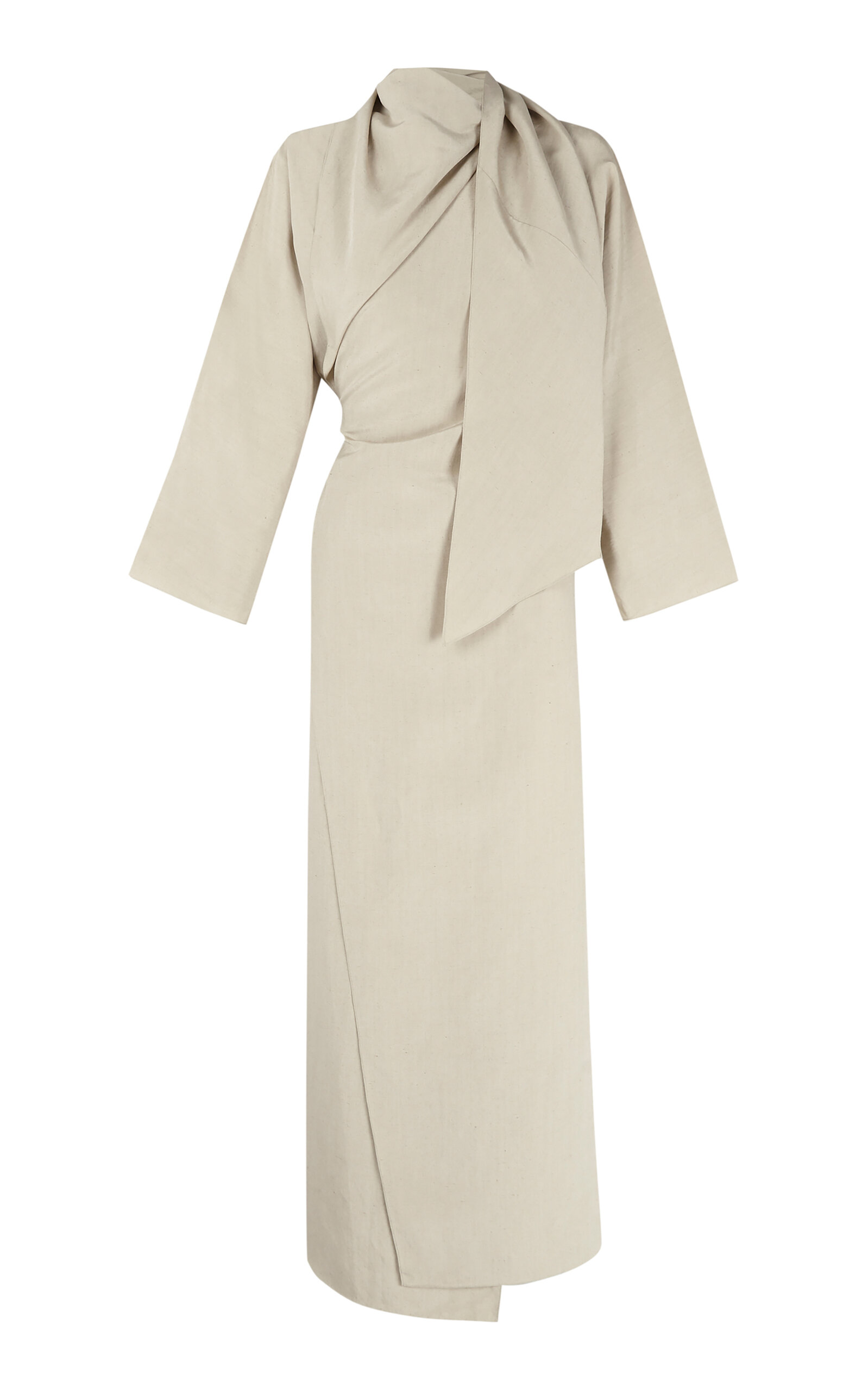 Cortana - Sofua Linen-Silk Maxi Dress - Grey - FR 38 - Moda Operandi