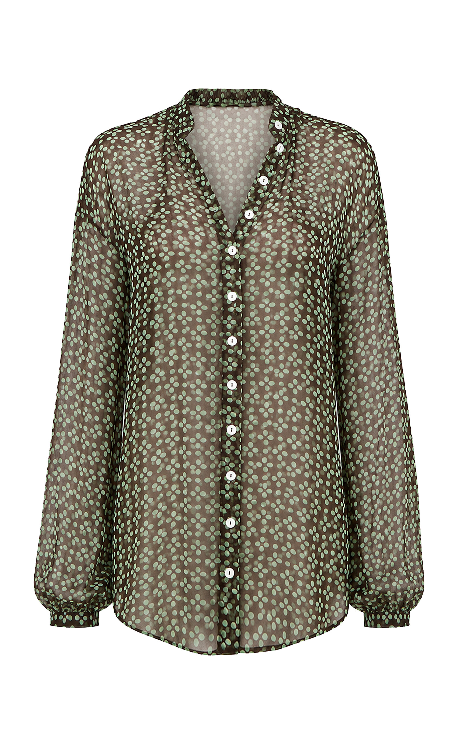 Chan Luu Tethered Button Up Shirt In Green