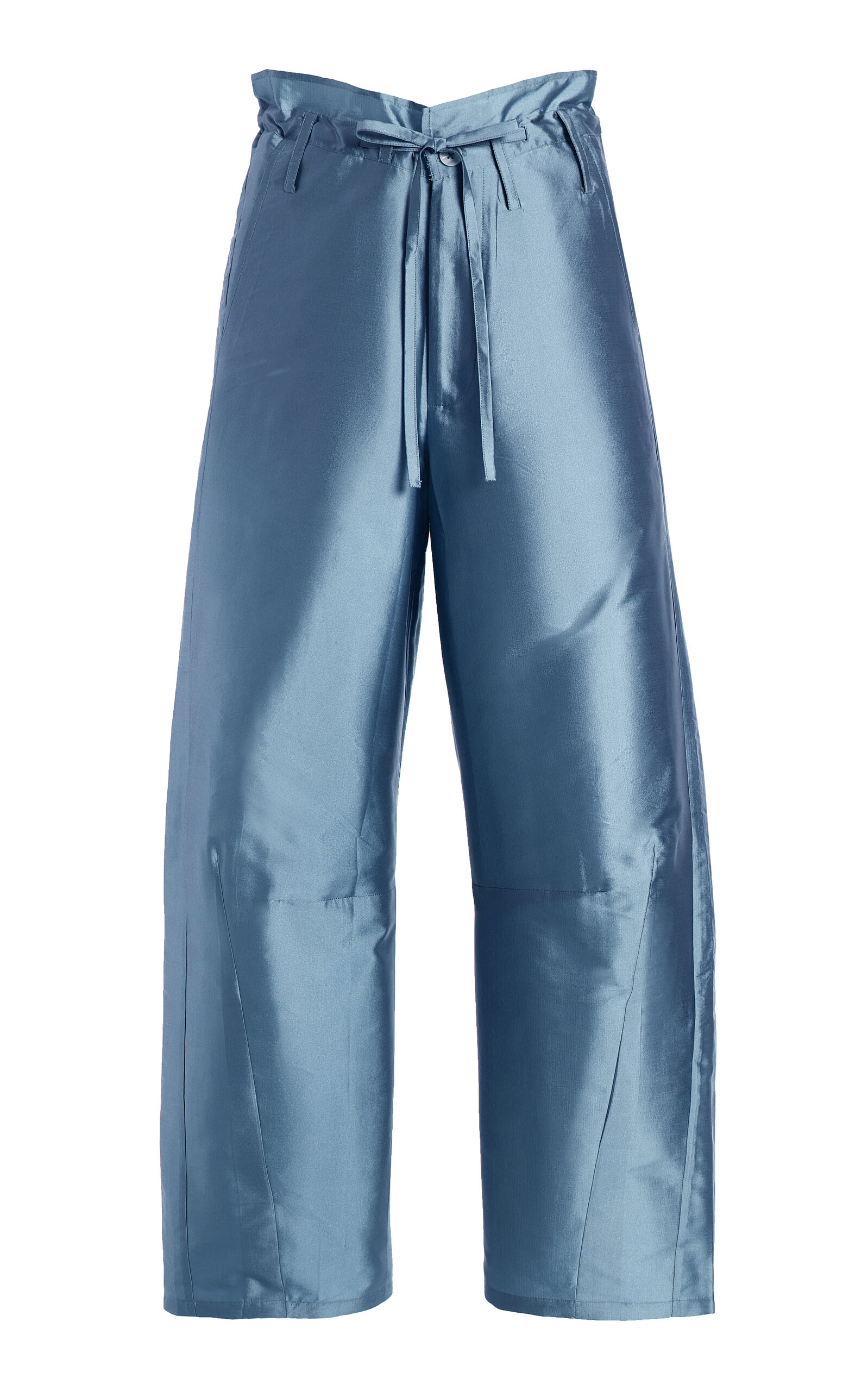 Chan Luu Techno Taffeta Barrel Pants In Blue