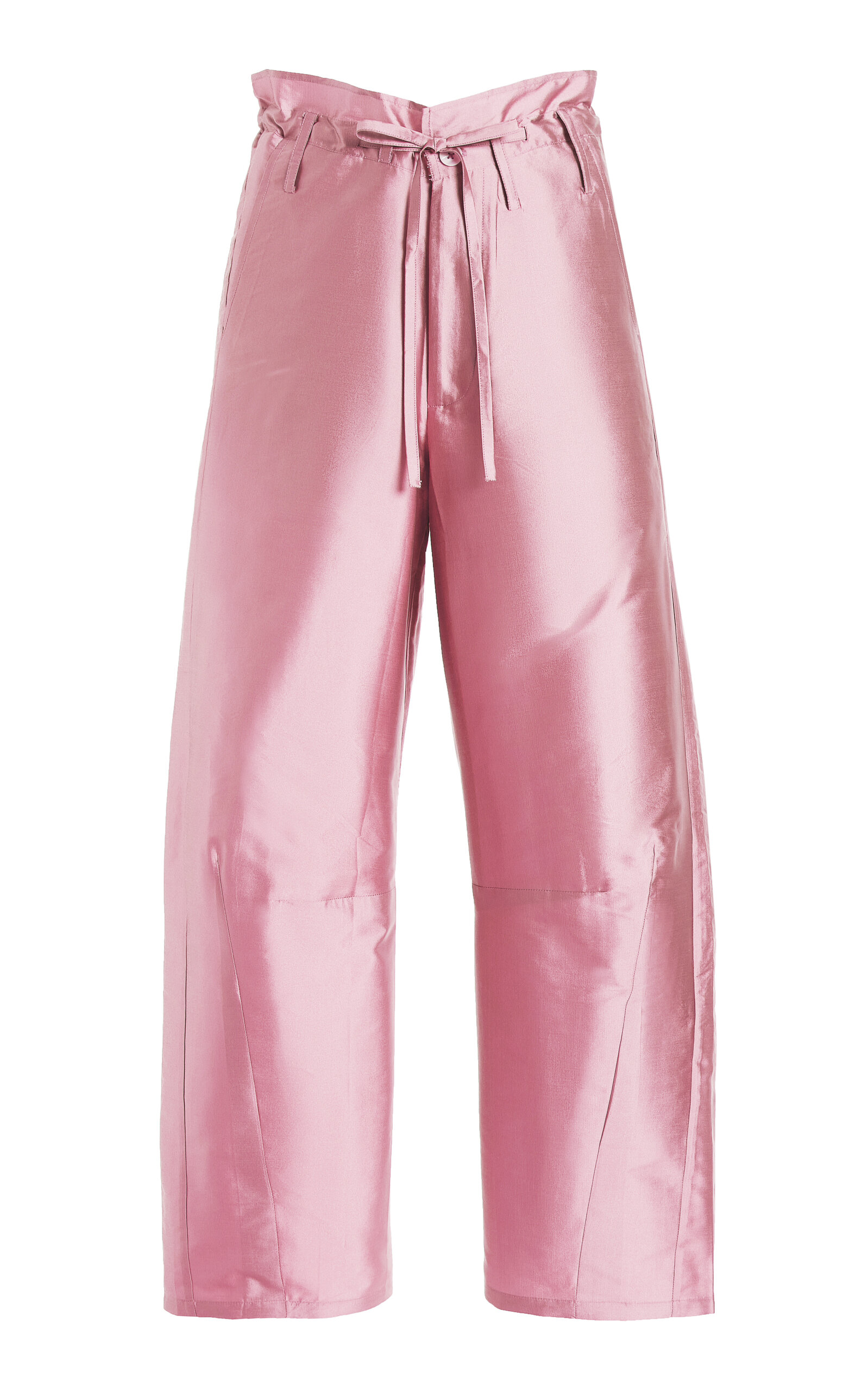 Chan Luu Techno Taffeta Barrel Pants In Pink