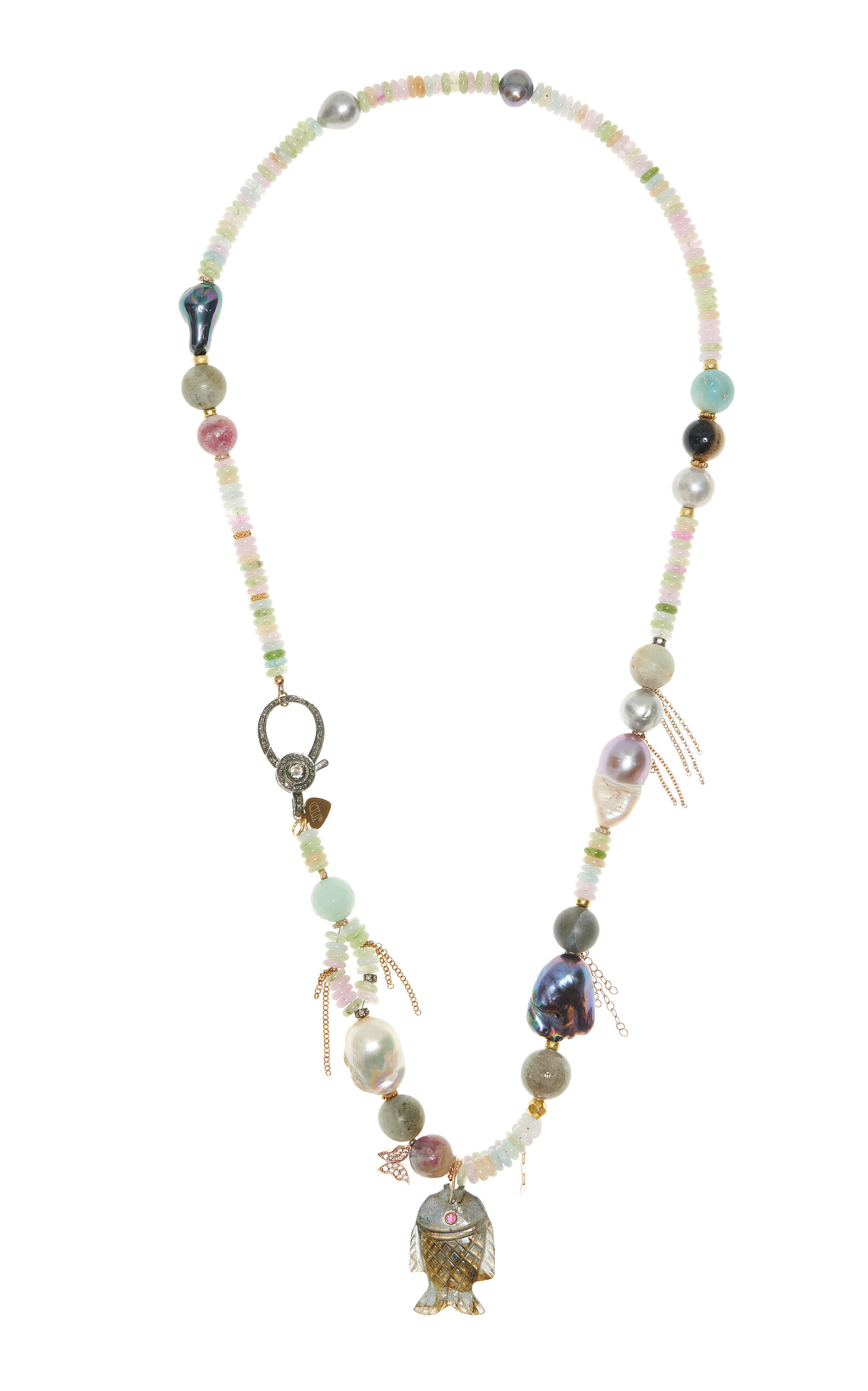 Joie DiGiovanni - Pastel Cotton Candy Glow Fish Diamond Rockstar Necklace - Multi - OS - Moda Operandi - Gifts For Her