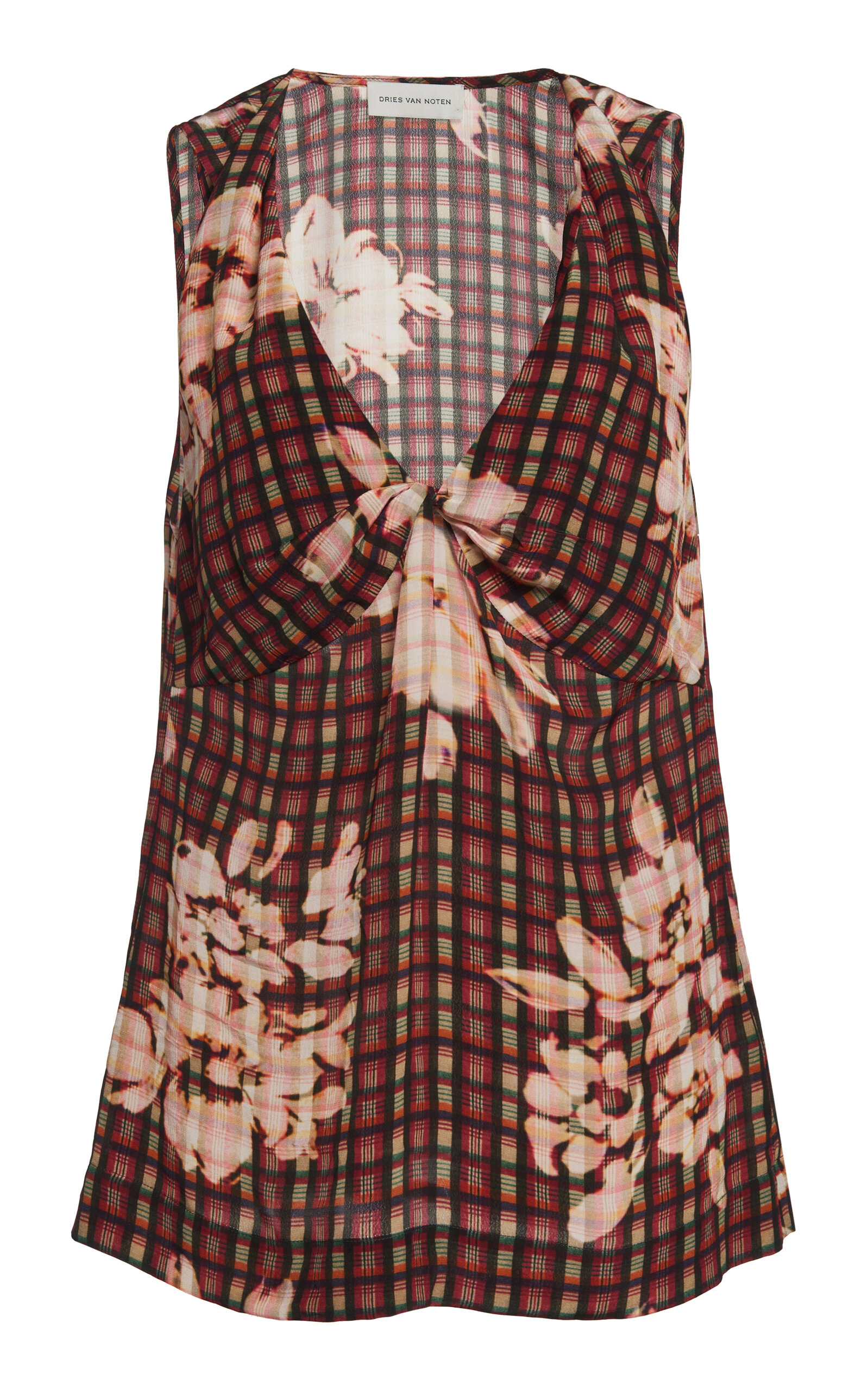 Dries Van Noten Cela Twisted-strap Top In Red