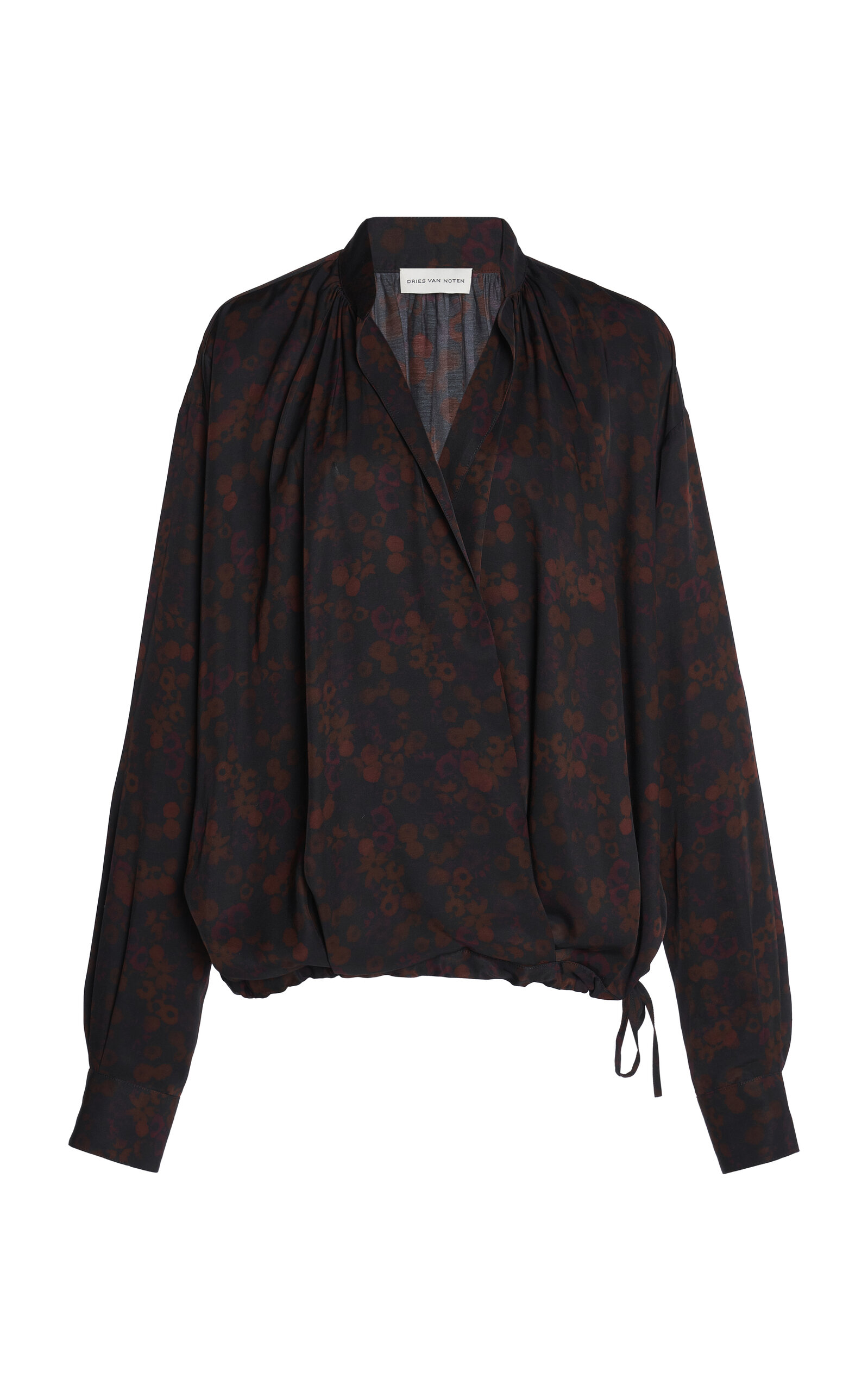 Dries Van Noten Cenver Wrap Shirt In Multi