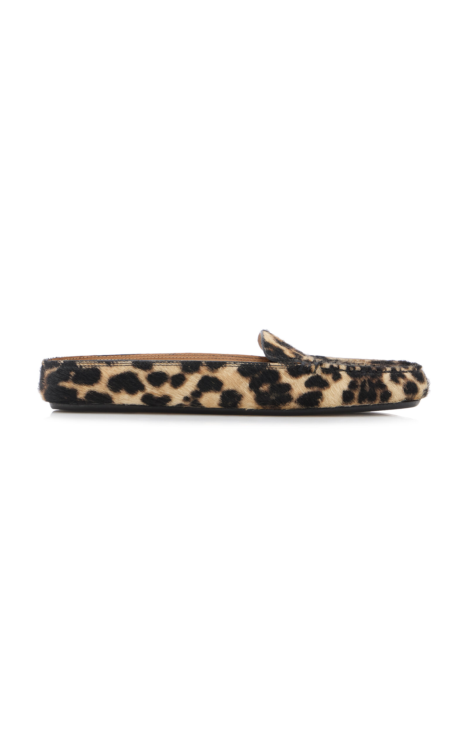 Dries Van Noten Flat Soft Tubolar Open Back Loafers In Animal Print