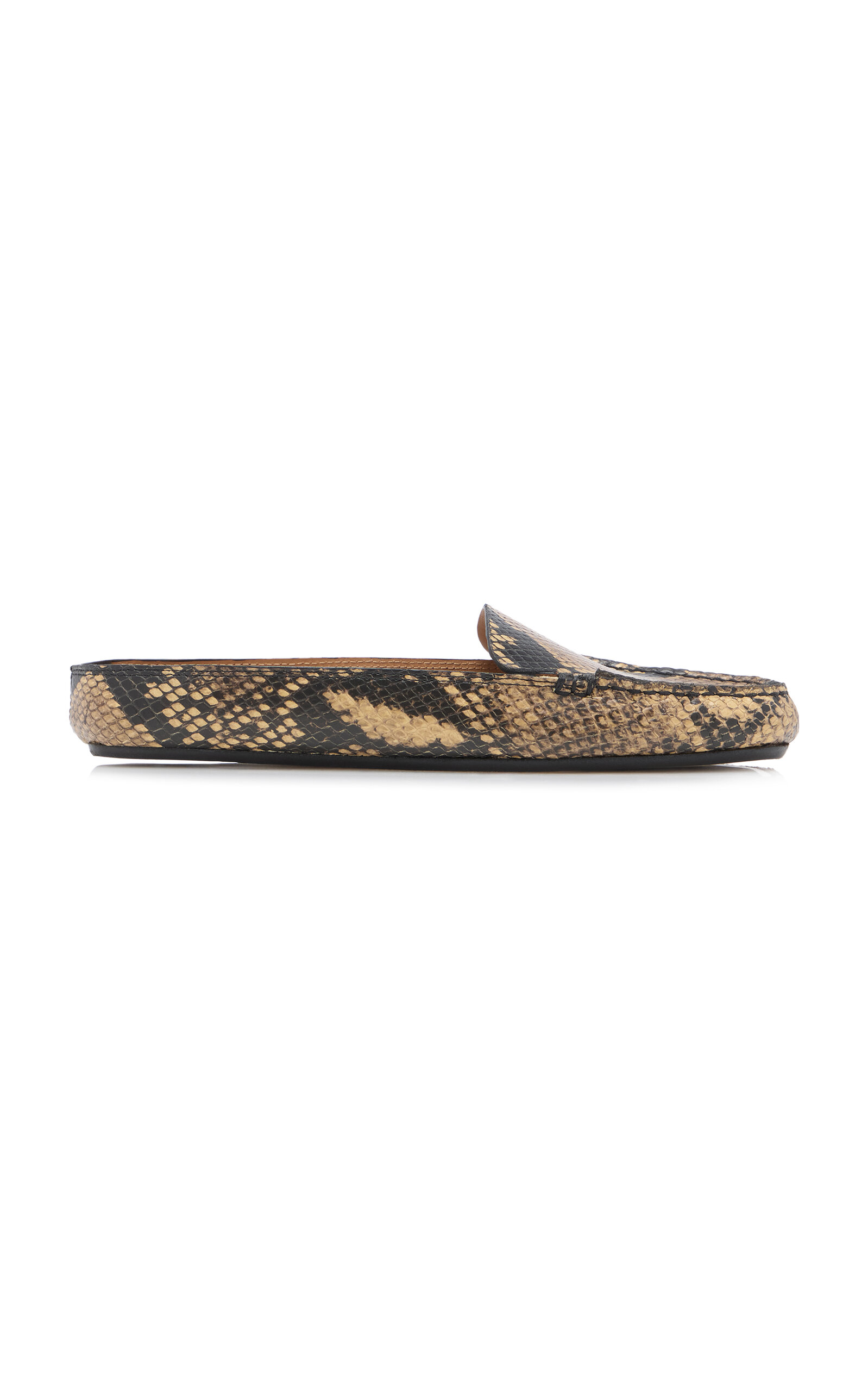 Dries Van Noten Flat Soft Tubolar Open Back Loafers In Animal Print