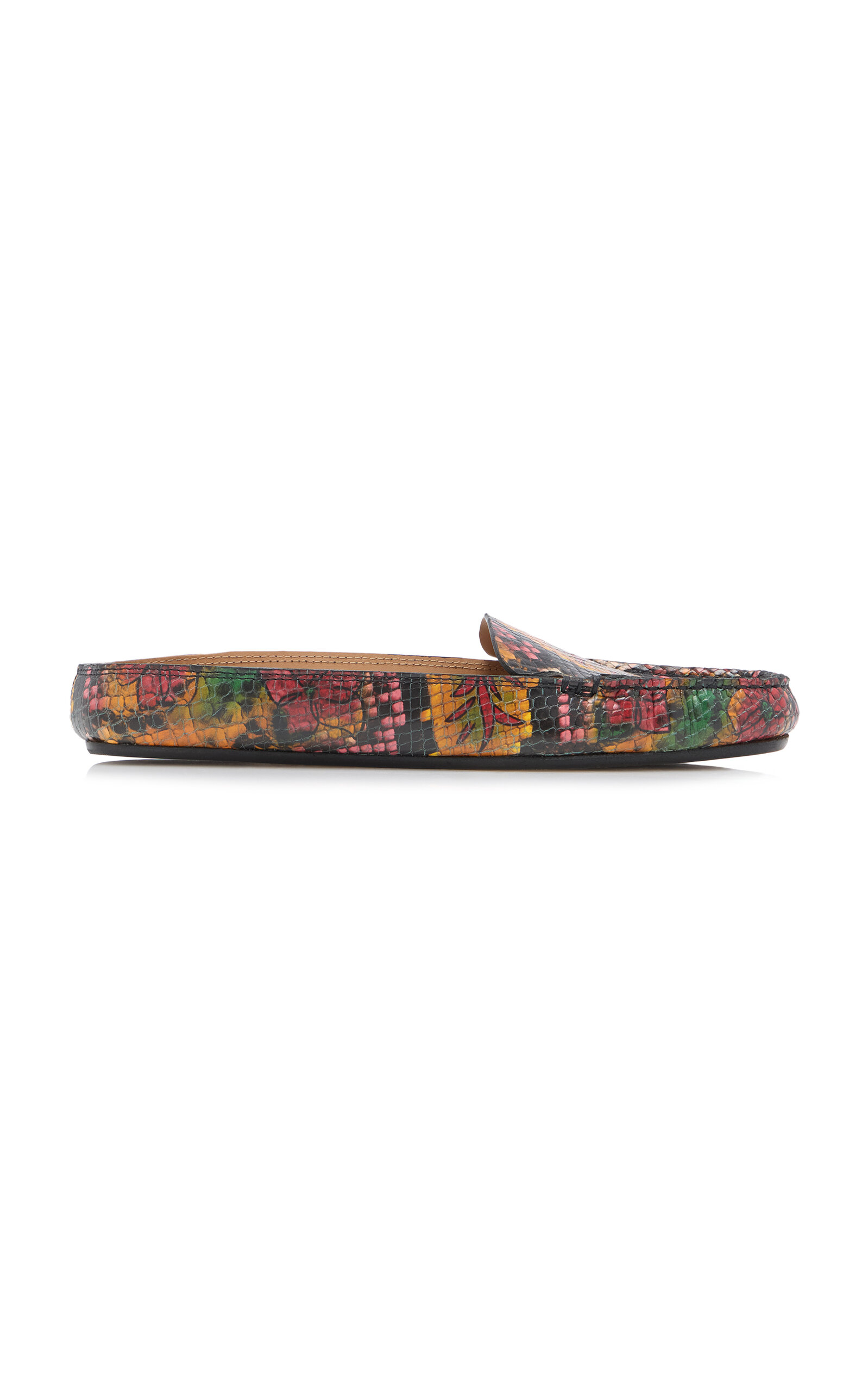 Dries Van Noten Flat Soft Tubolar Open Back Loafers In Multi
