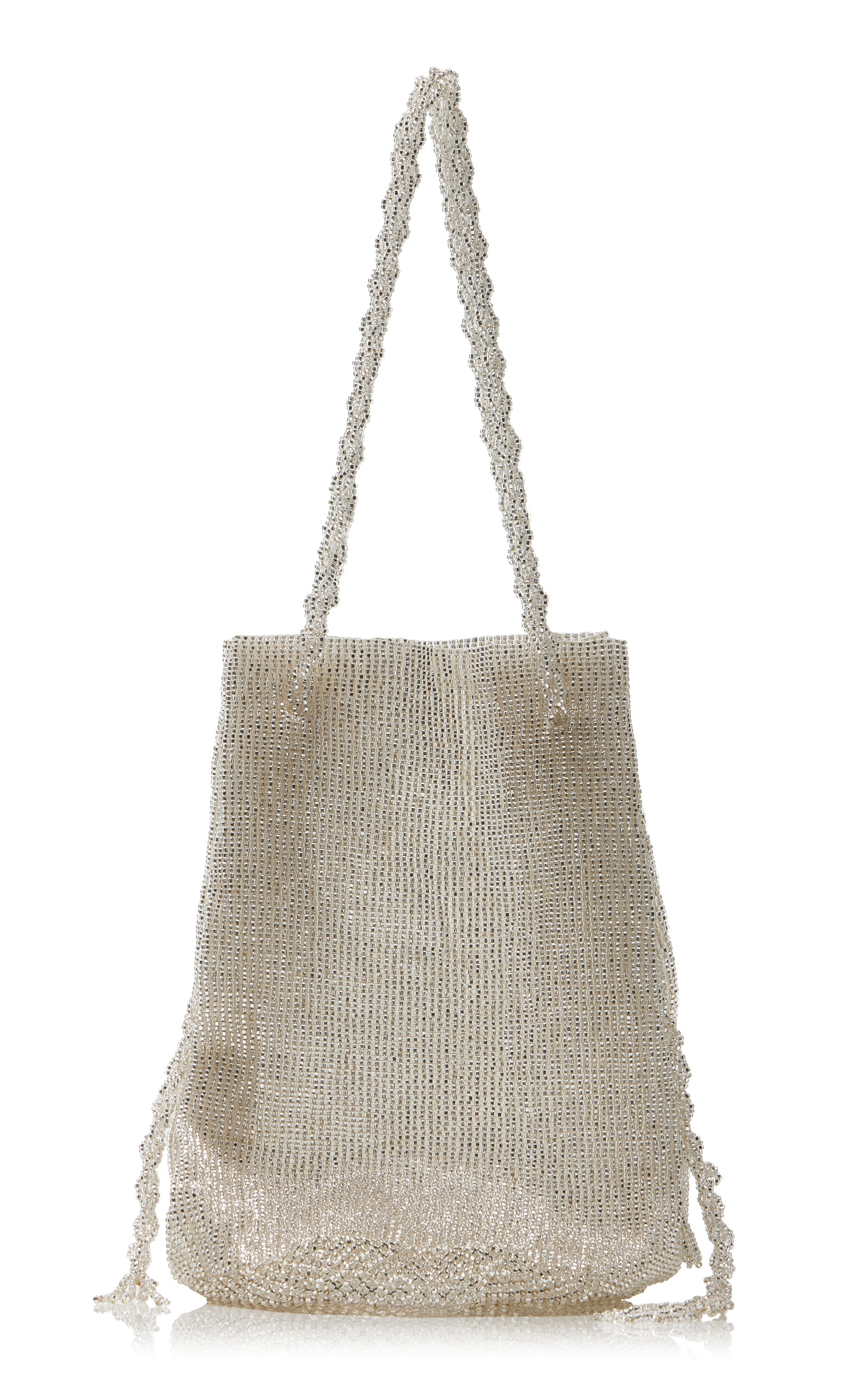 Pura Utz - Exclusive Rope Beaded Pouch - Silver - OS - Moda Operandi