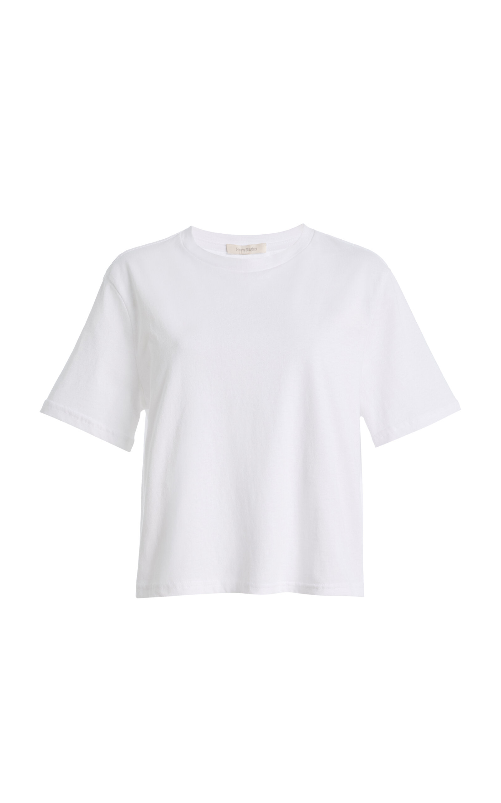 Favorite Daughter - The Organic Favorite Cotton Tee - White - XS - Moda Operandi