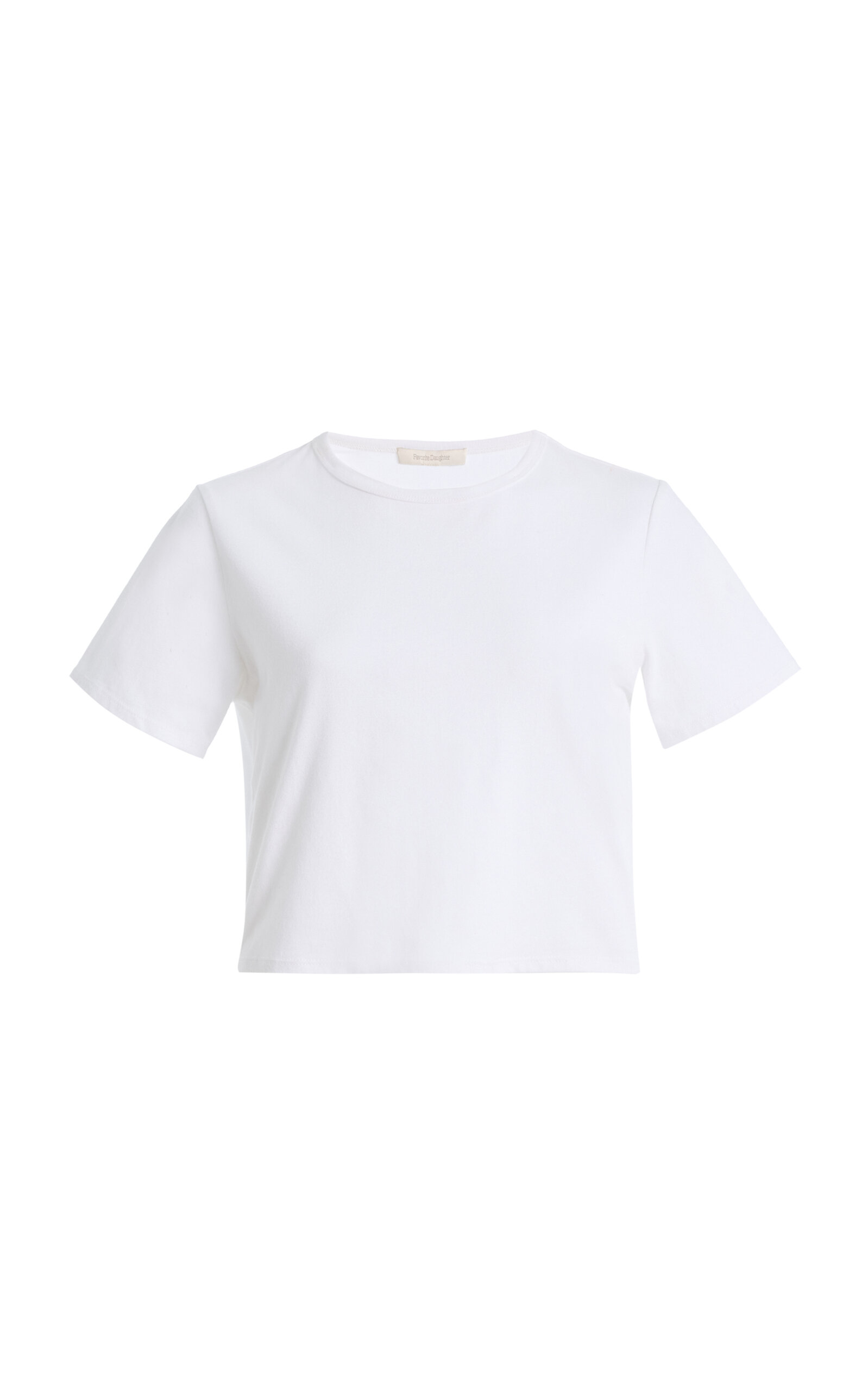 Favorite Daughter - The Laura Cropped Cotton-Blend Top - White - L - Moda Operandi