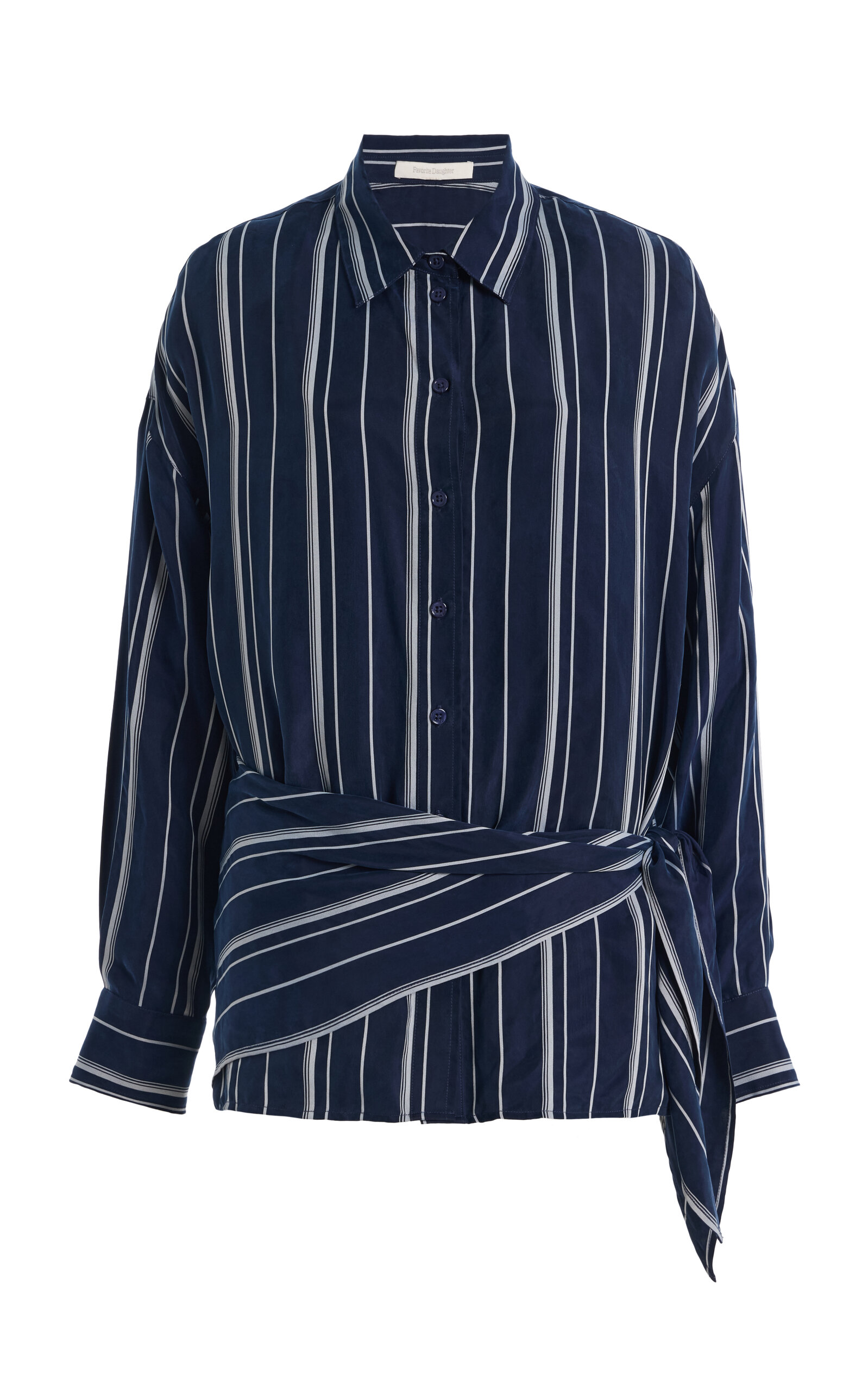 Favorite Daughter - The Positano Striped Crepe Shirt - Stripe - XS - Moda Operandi