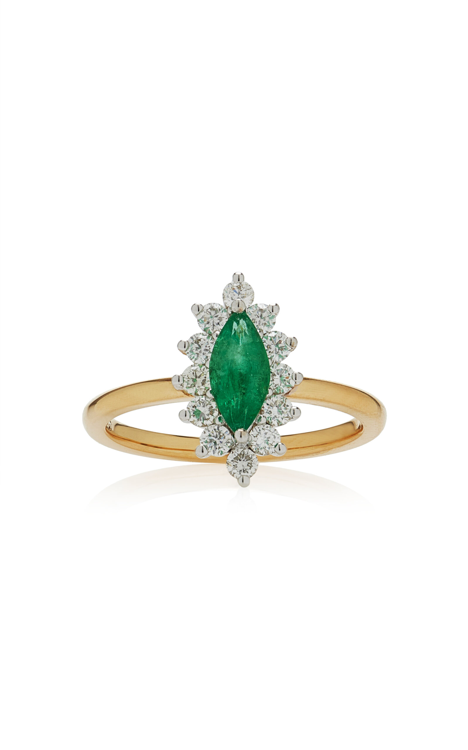 Yvonne Leon - Pompadour 18K Yellow Gold Emerald Ring - Green - US 5 - Moda Operandi - Gifts For Her