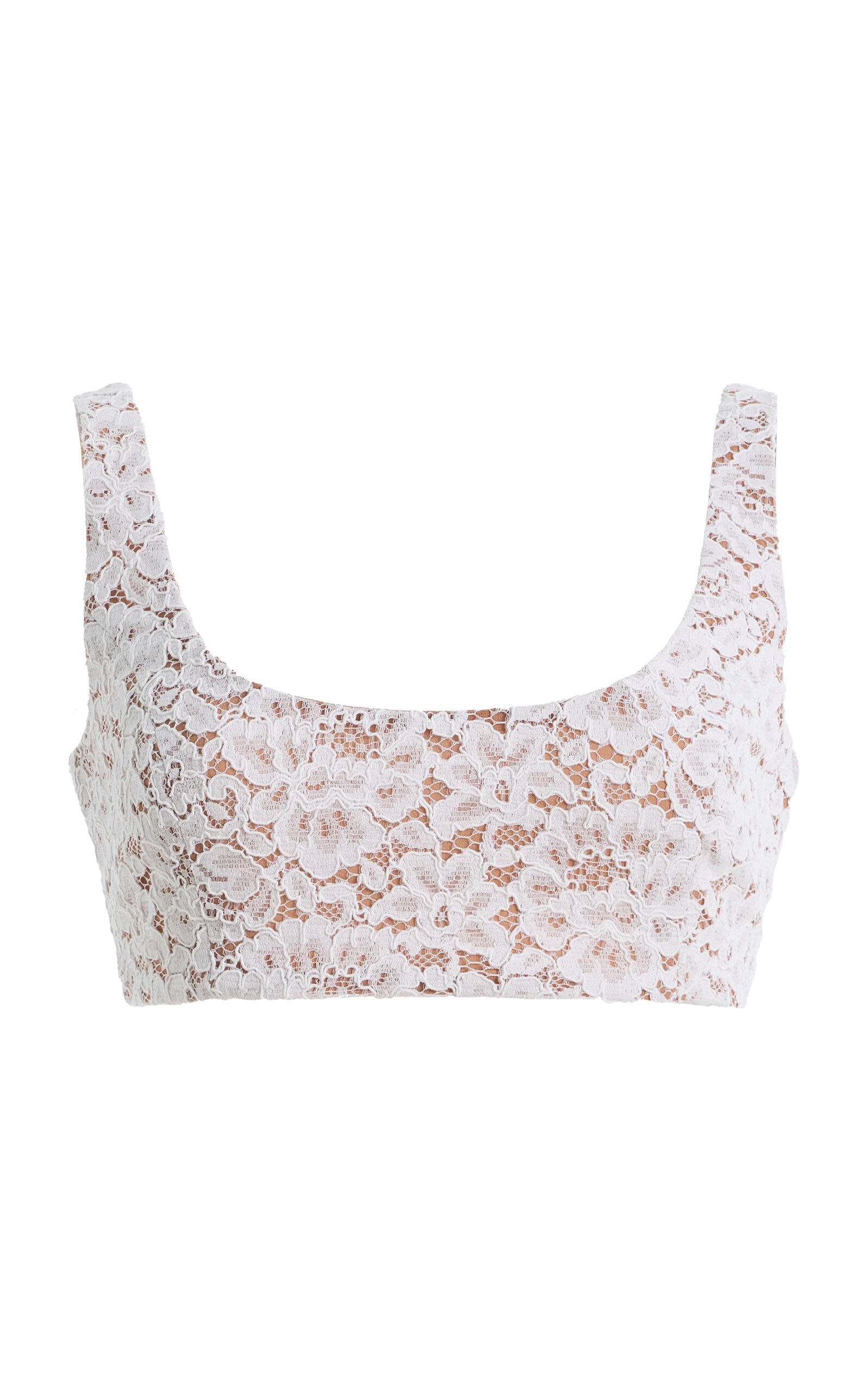 Michael Kors Collection Cropped Lace Bralette Top - Moda Operandi
