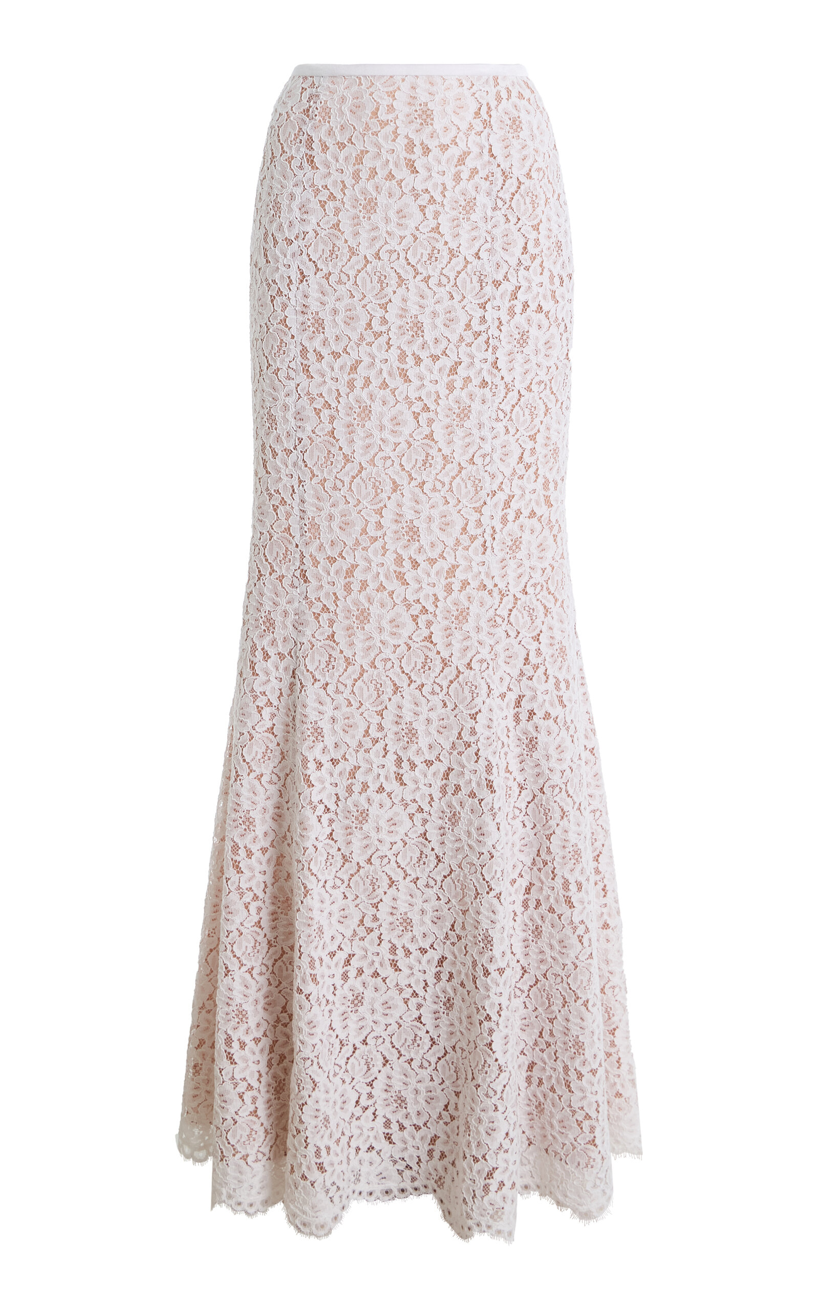 Michael Kors Collection Fishtail Lace Maxi Skirt In White