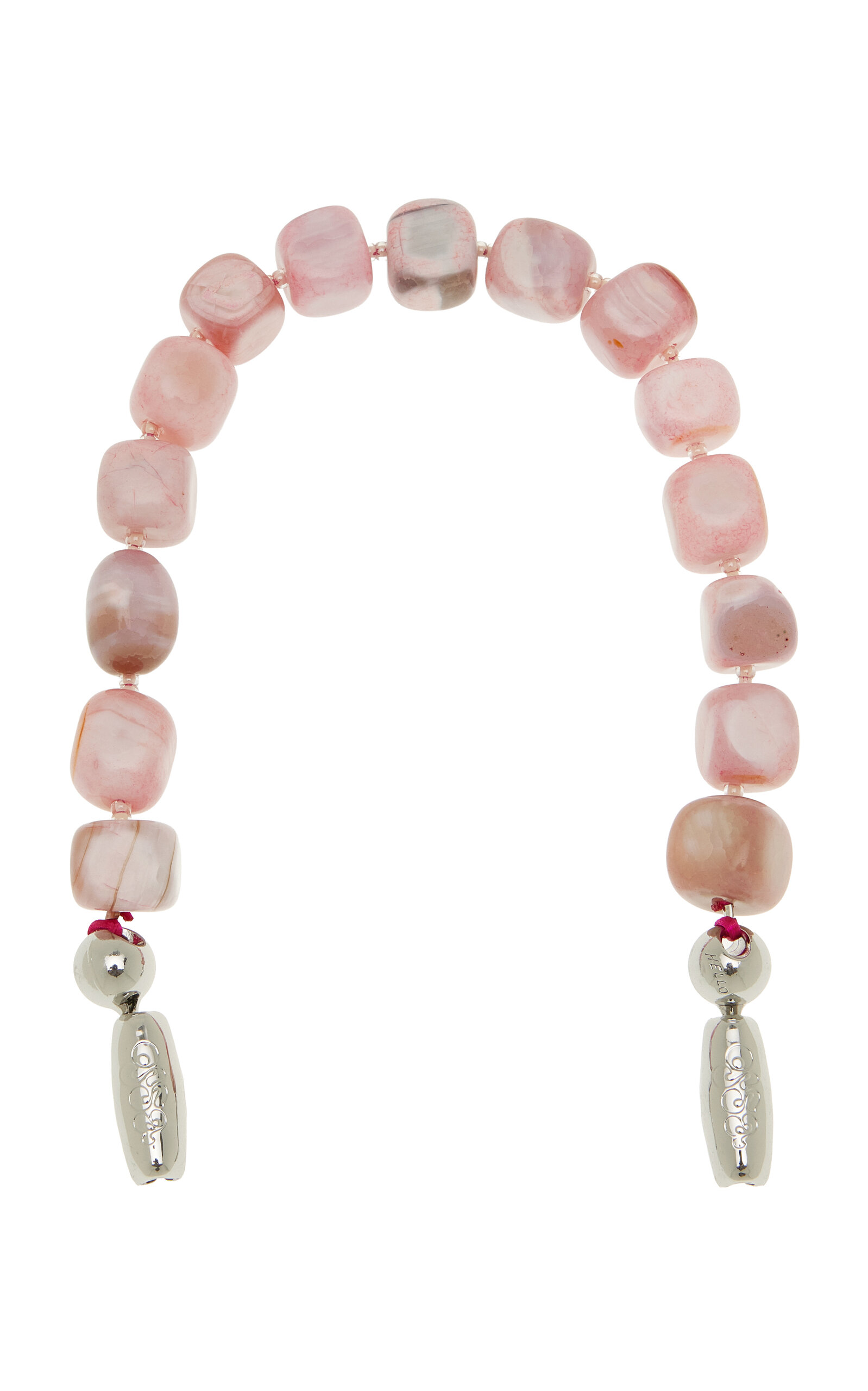 Ossa - Gemstone Phone Strap Wristlet - Pink - OS - Moda Operandi