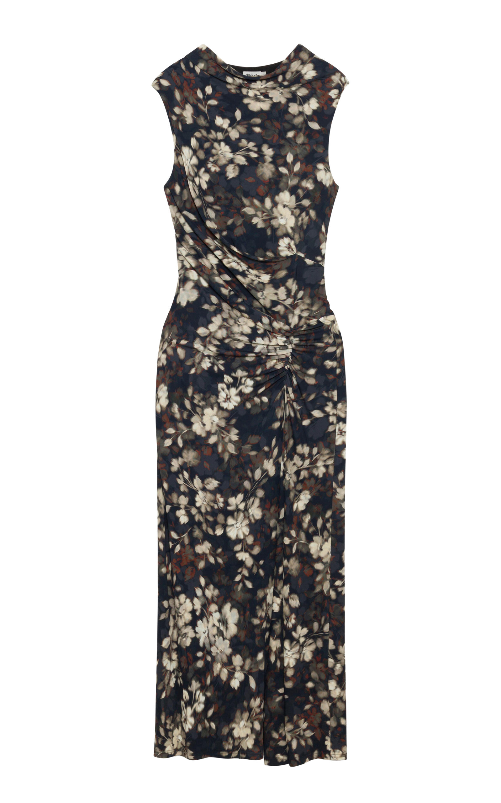 Simkhai Acacia Draped Jersey Midi Dress In Multi