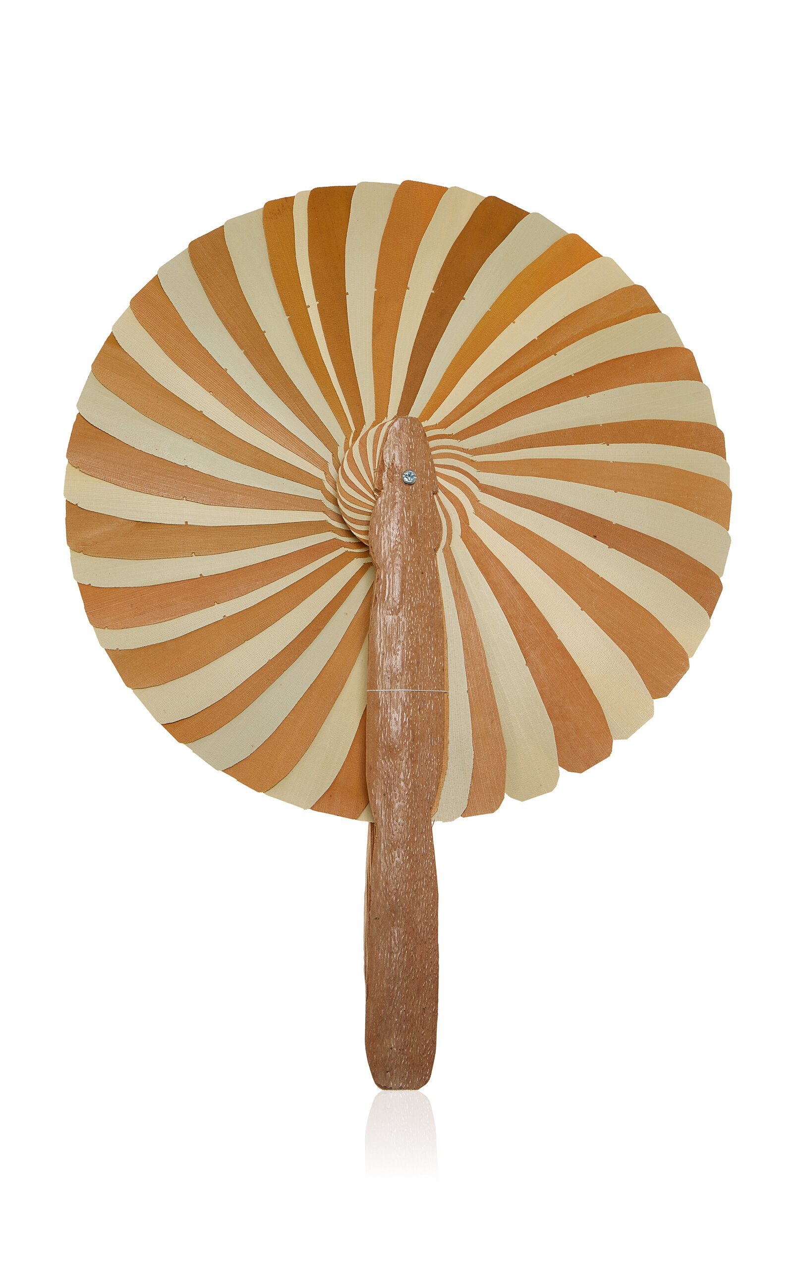 The Nice Fleet - Palm Leaves Wooden Fan - Brown - Moda Operandi