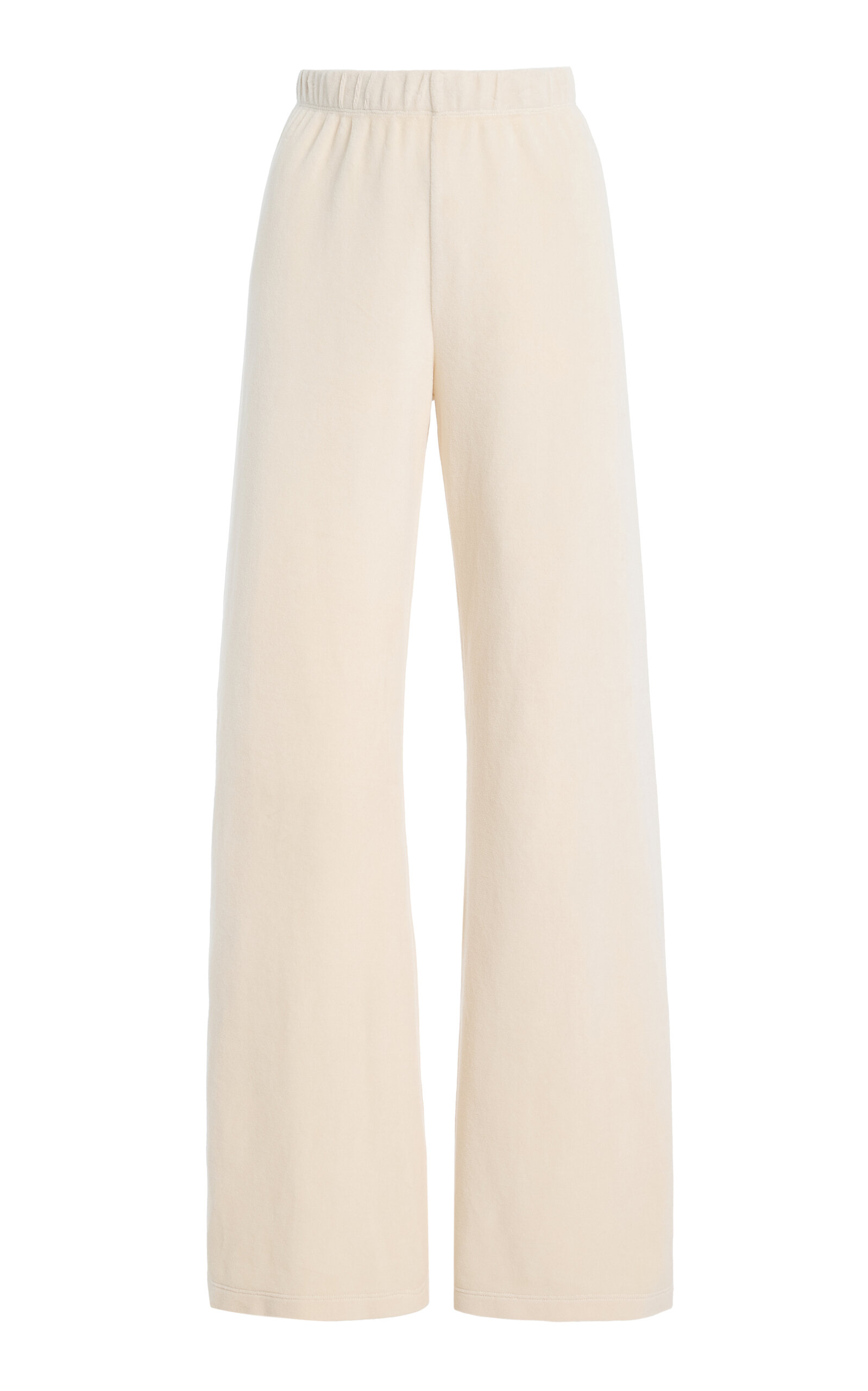 Suzie Kondi - Zephyra Velour Straight-Leg Pants - Ivory - S - Moda Operandi
