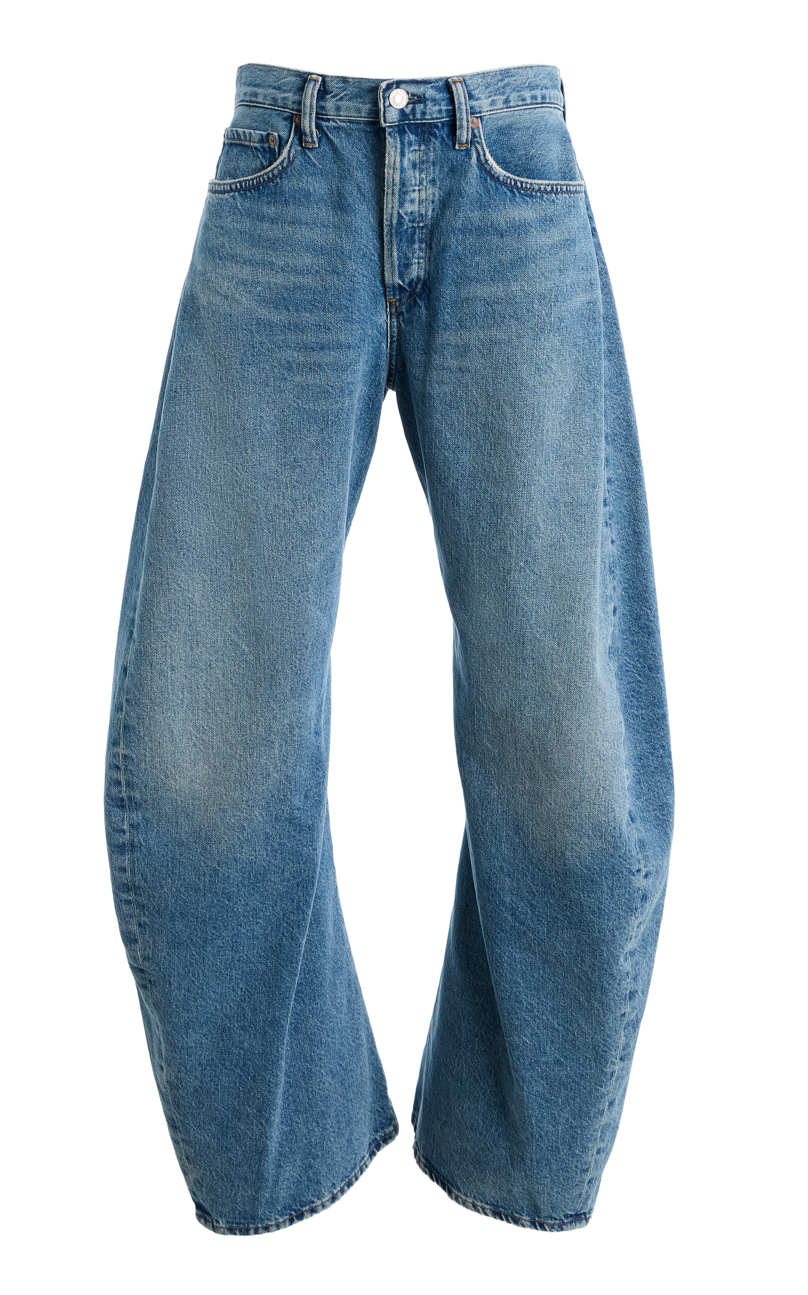 Agolde Spiral Rigid Mid-Rise Barrel-Leg Jeans - Moda Operandi