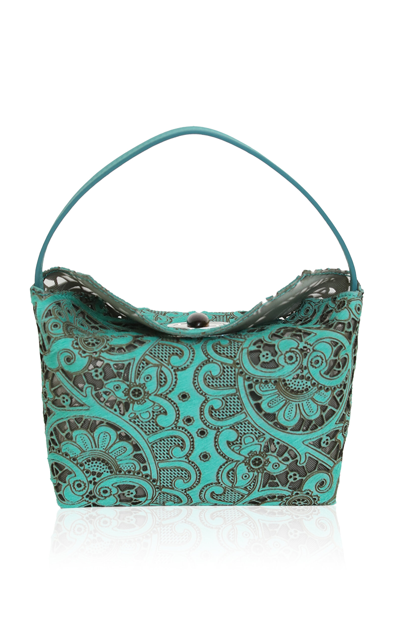 Christopher Esber Turnlock Lasercut Calf Hair Mini Bag - Moda Operandi