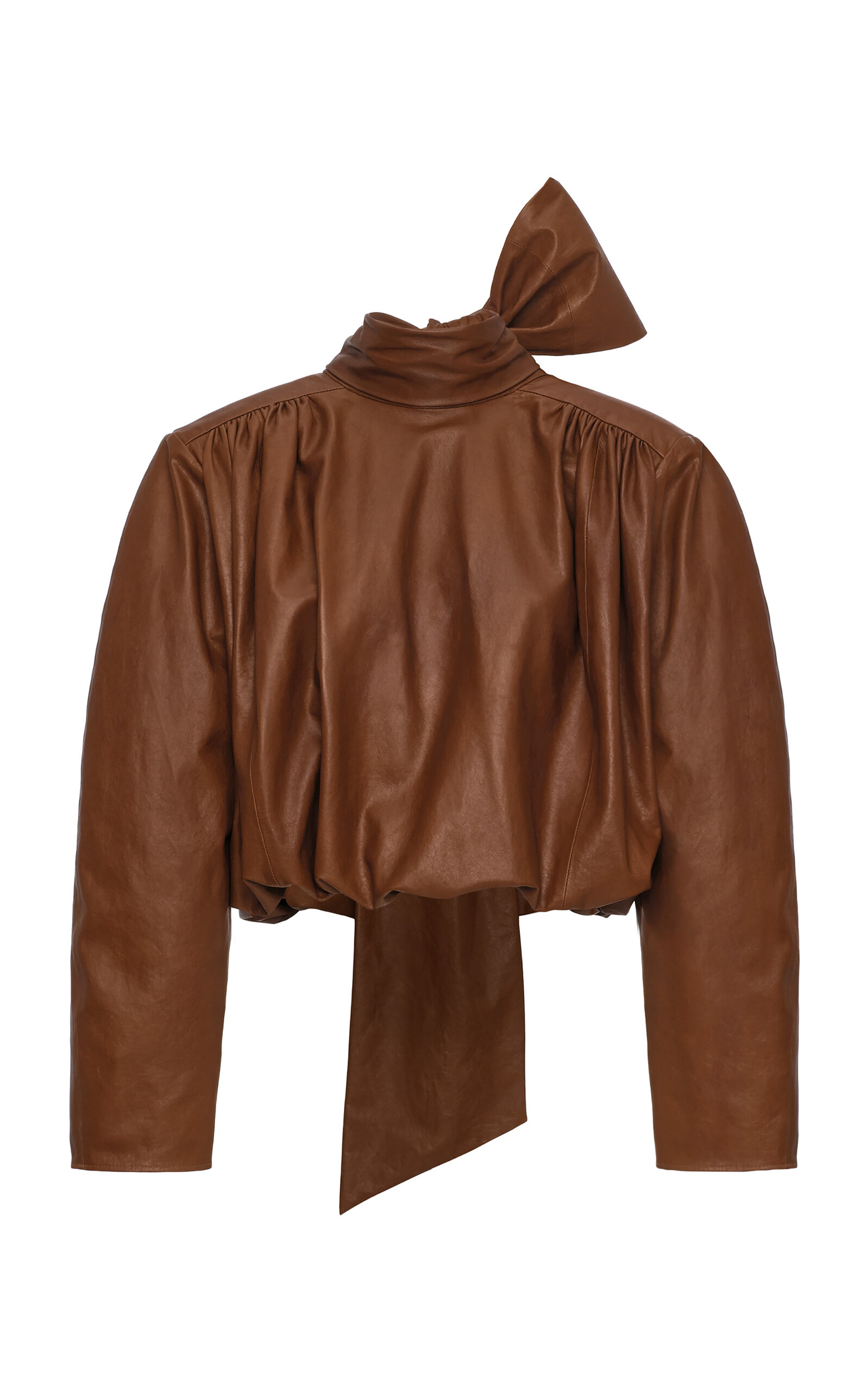 Magda Butrym High-Neck Leather Top - Moda Operandi