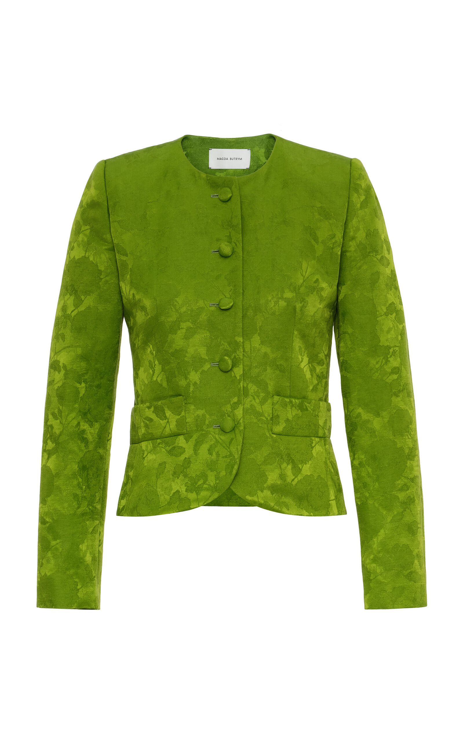 Magda Butrym Patterned Linen-Silk Jacket - Moda Operandi