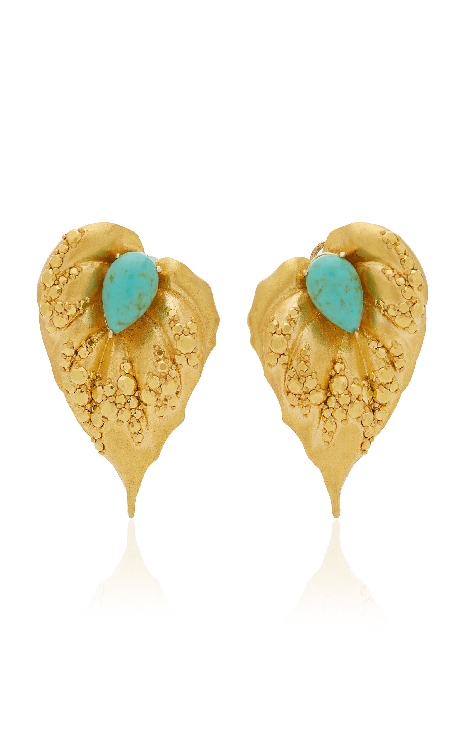 Anabela Chan - Poison Ivy 24K Gold and Aluminum Earrings - Turquoise - OS - Moda Operandi - Gifts For Her