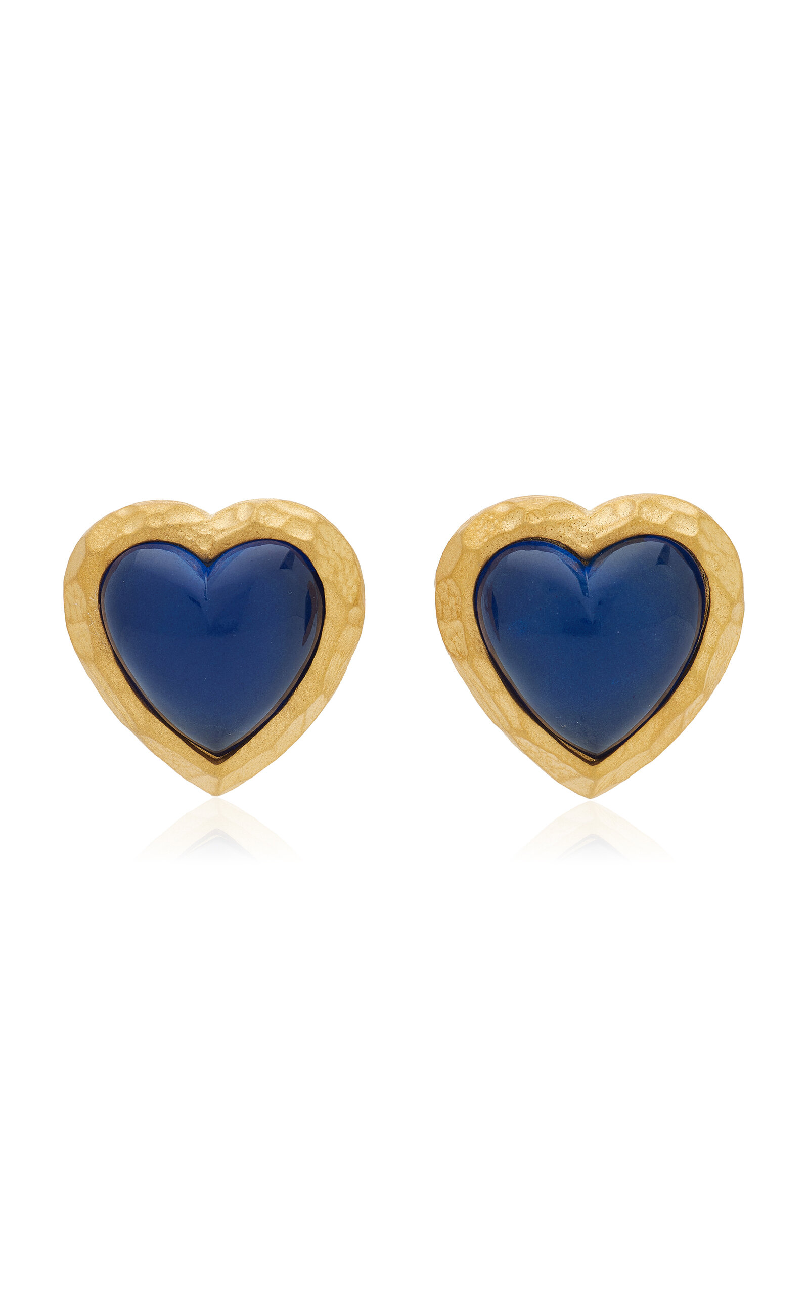 Anabela Chan - Heart 24K Gold and Aluminum Gem Earrings - Blue - OS - Moda Operandi - Gifts For Her