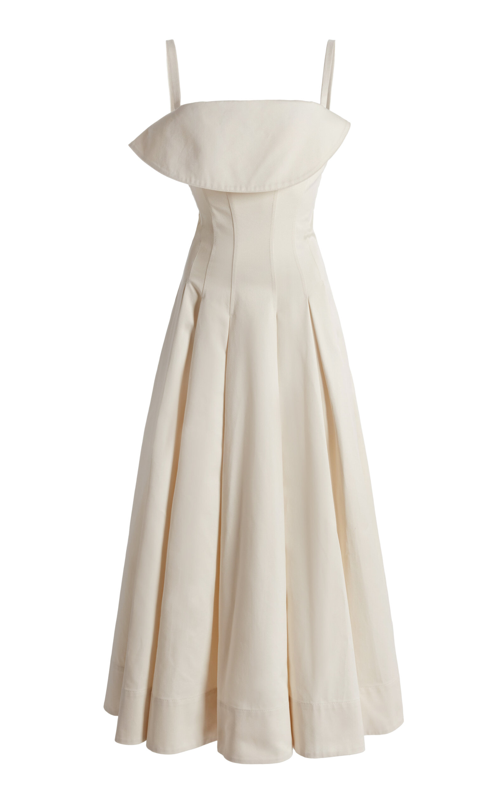 Zuhair Murad Gabardine Midi Dress In White