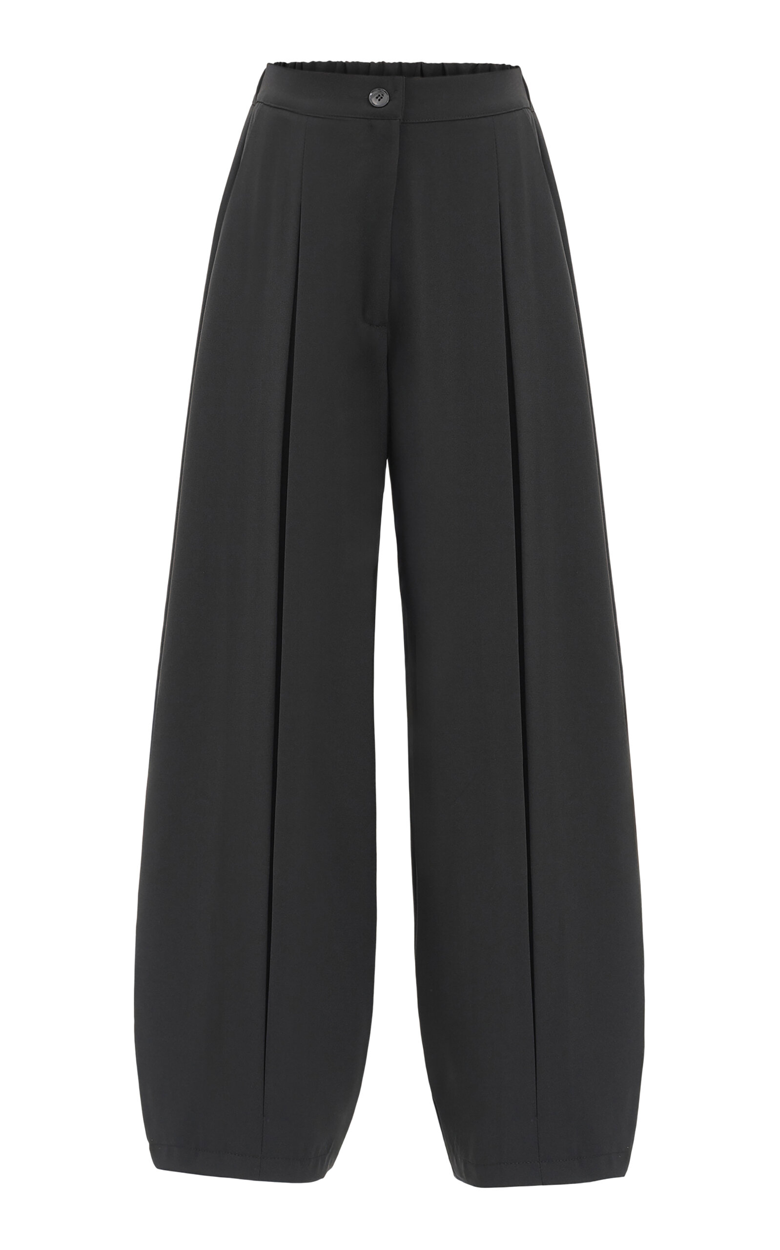 Source Unknown Mika Fluid Tuck Straight Leg Trousers In Black