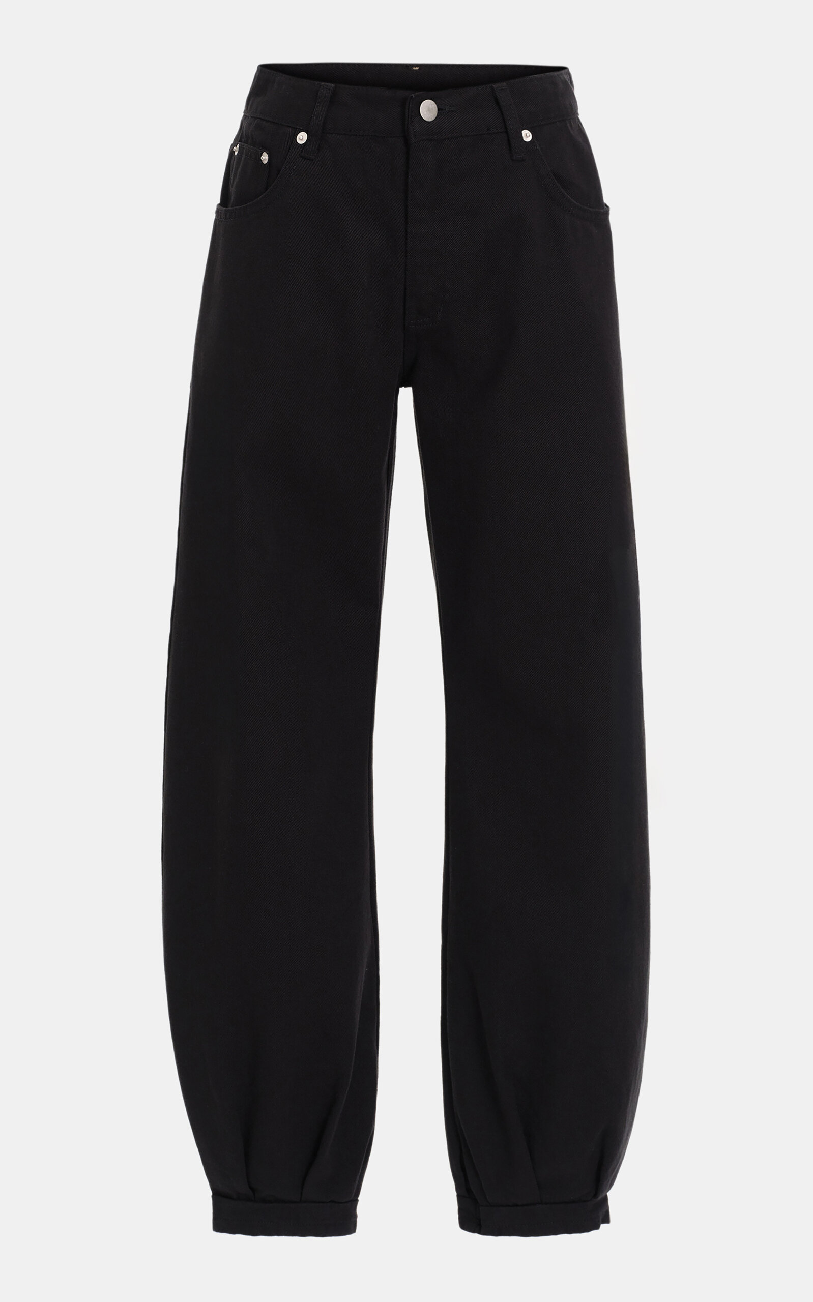Source Unknown Bleeker Denim Ballloon Pants In Black