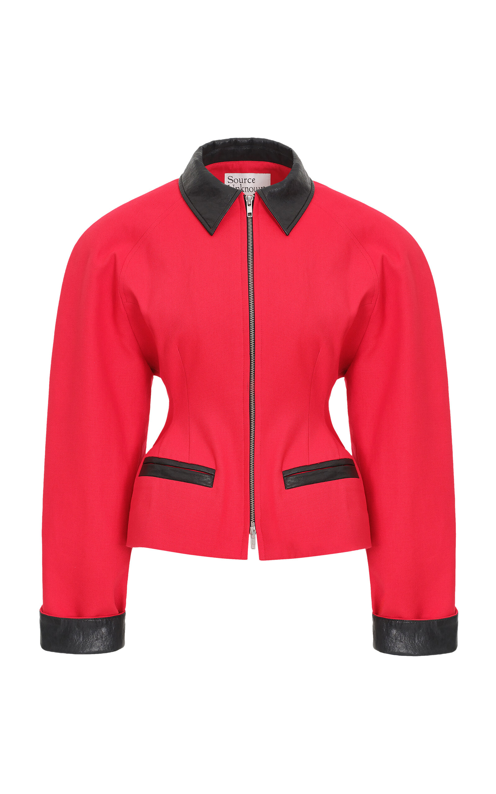 Source Unknown Vastra Hourglass Work Cotton Jacket In Red
