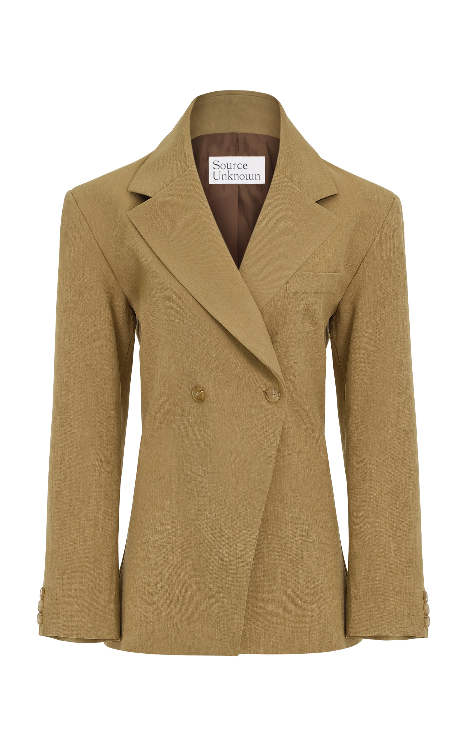 Source Unknown Nangy Cinched Blazer In Brown