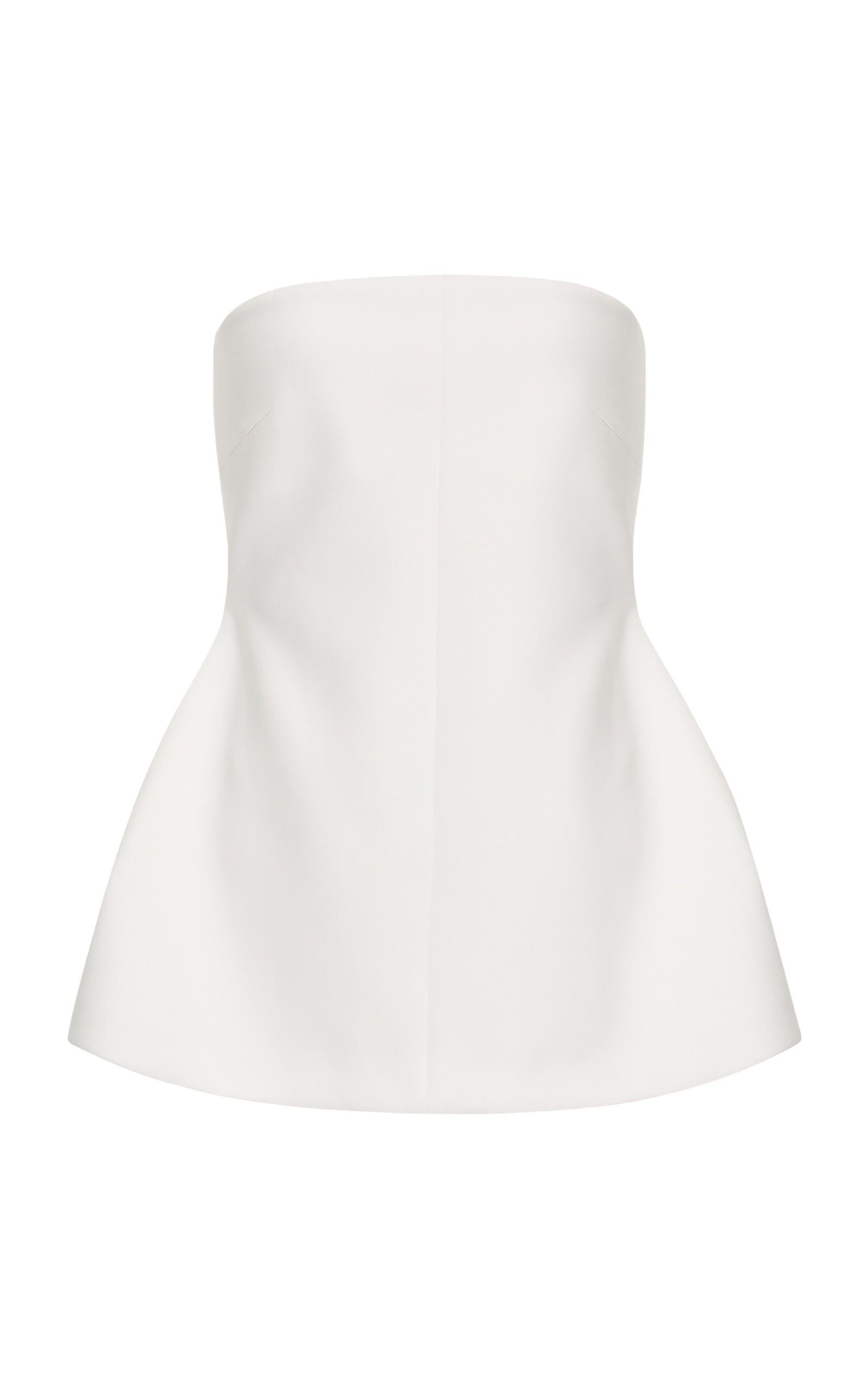 Source Unknown Rubik Peplum Top In White