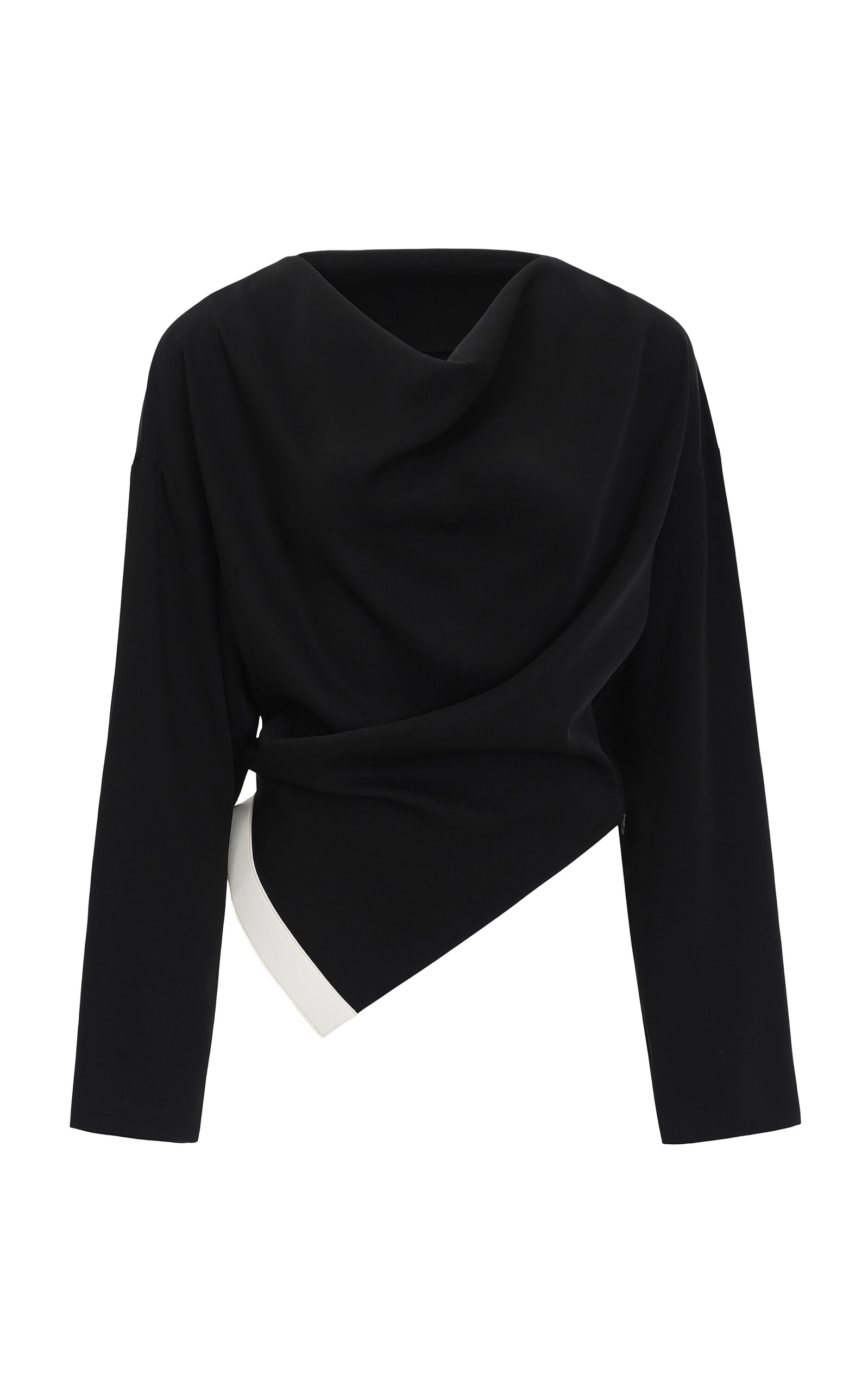 Source Unknown Amalia Draped Blouse In Black