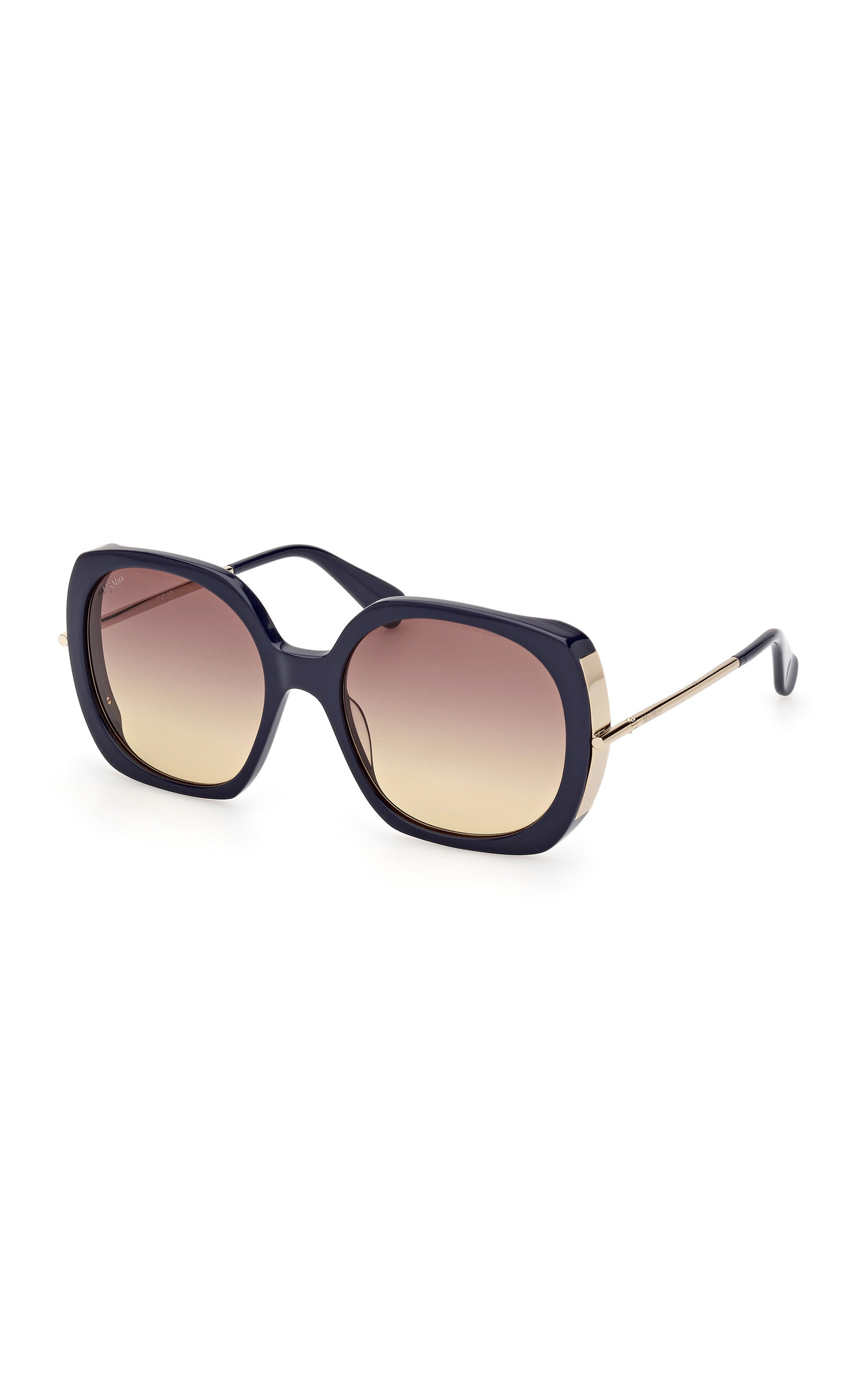 Max Mara Oversized Square-frame Acetate Sunglasses In Blue