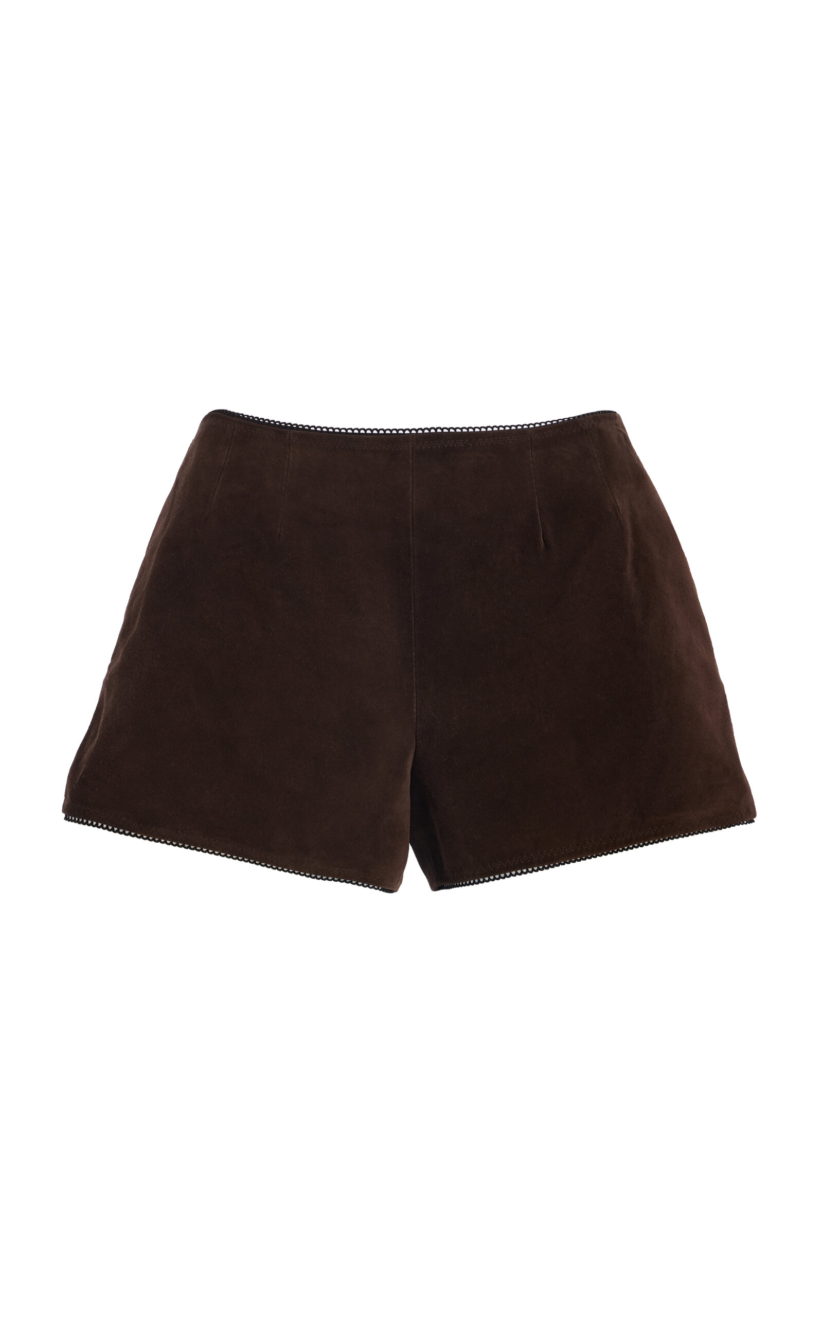 Brandon Maxwell Exclusive Suede Mini Shorts - Moda Operandi