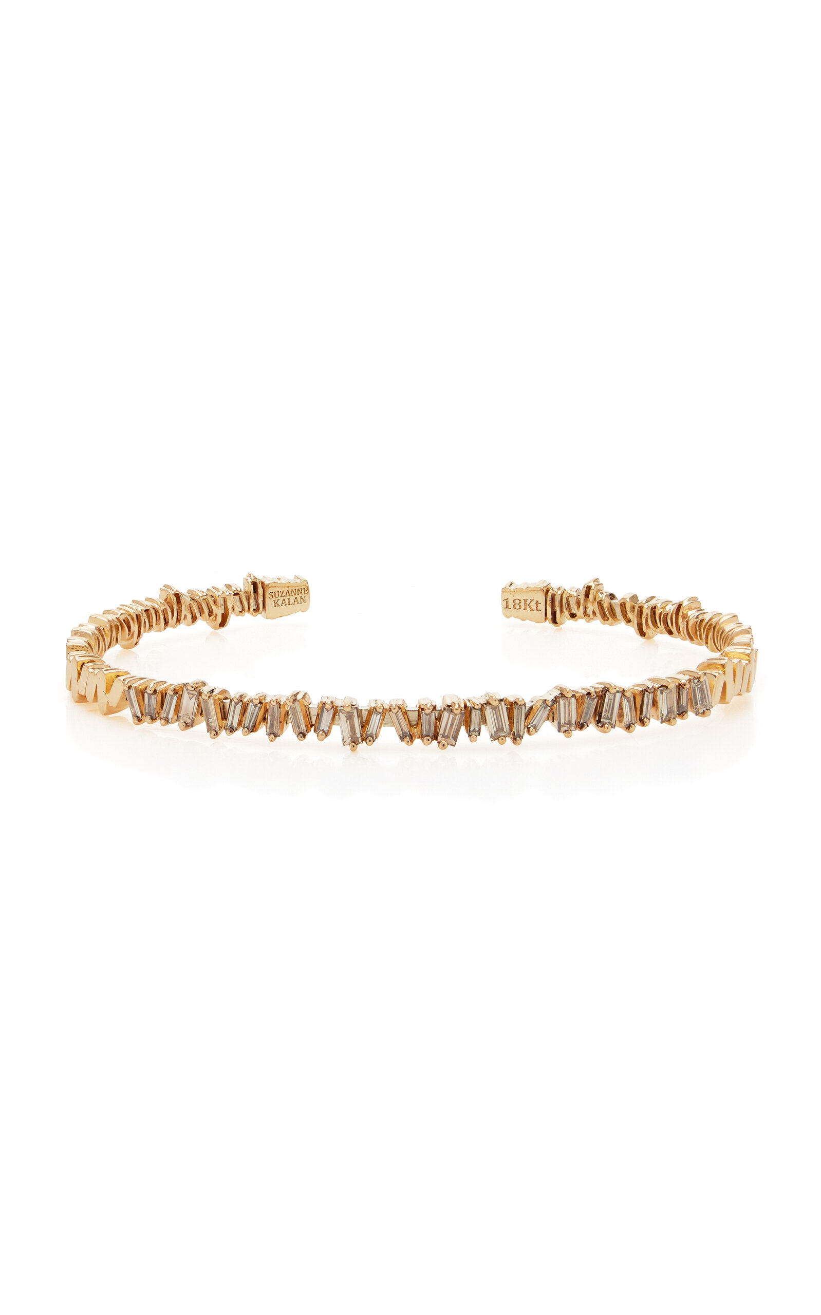 Suzanne Kalan - Classic 18K Rose Gold Diamond Bangle - Gold - OS - Moda Operandi - Gifts For Her
