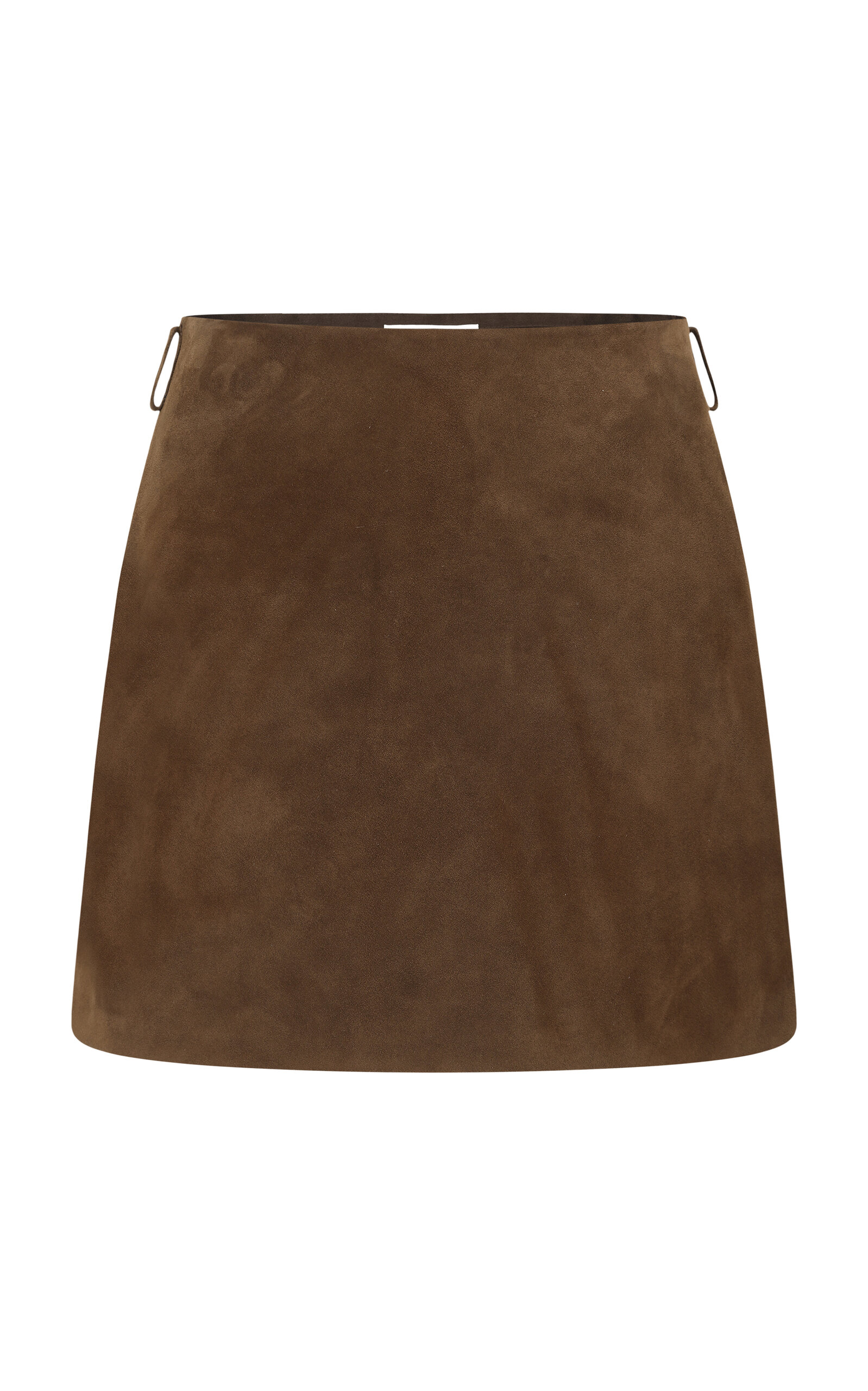 Into The East Leather Mini Skirt In Brown