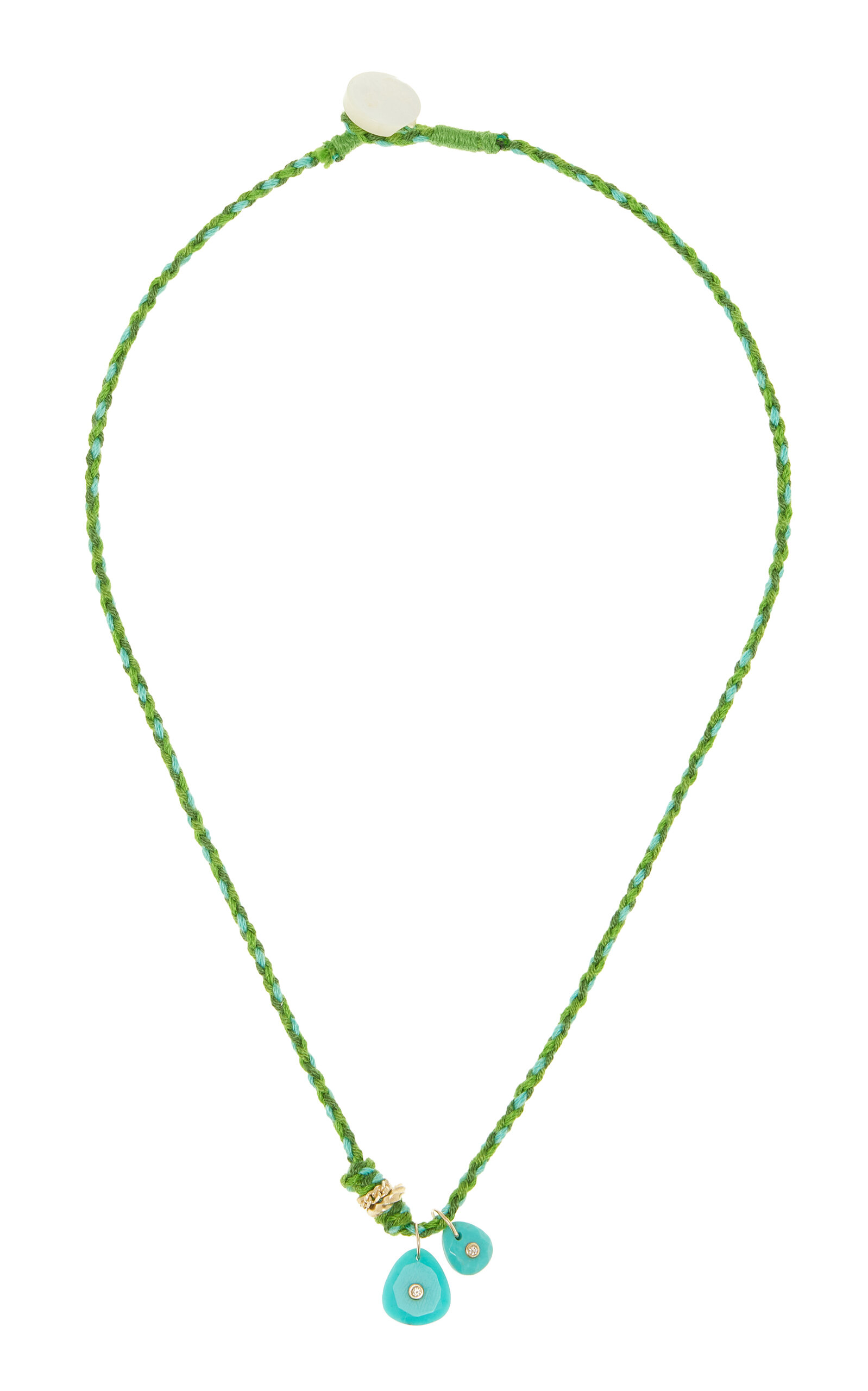 Pascale Monvoisin - Holi 9K Gold Multi-Stone Necklace - Turquoise - OS - Moda Operandi - Gifts For Her