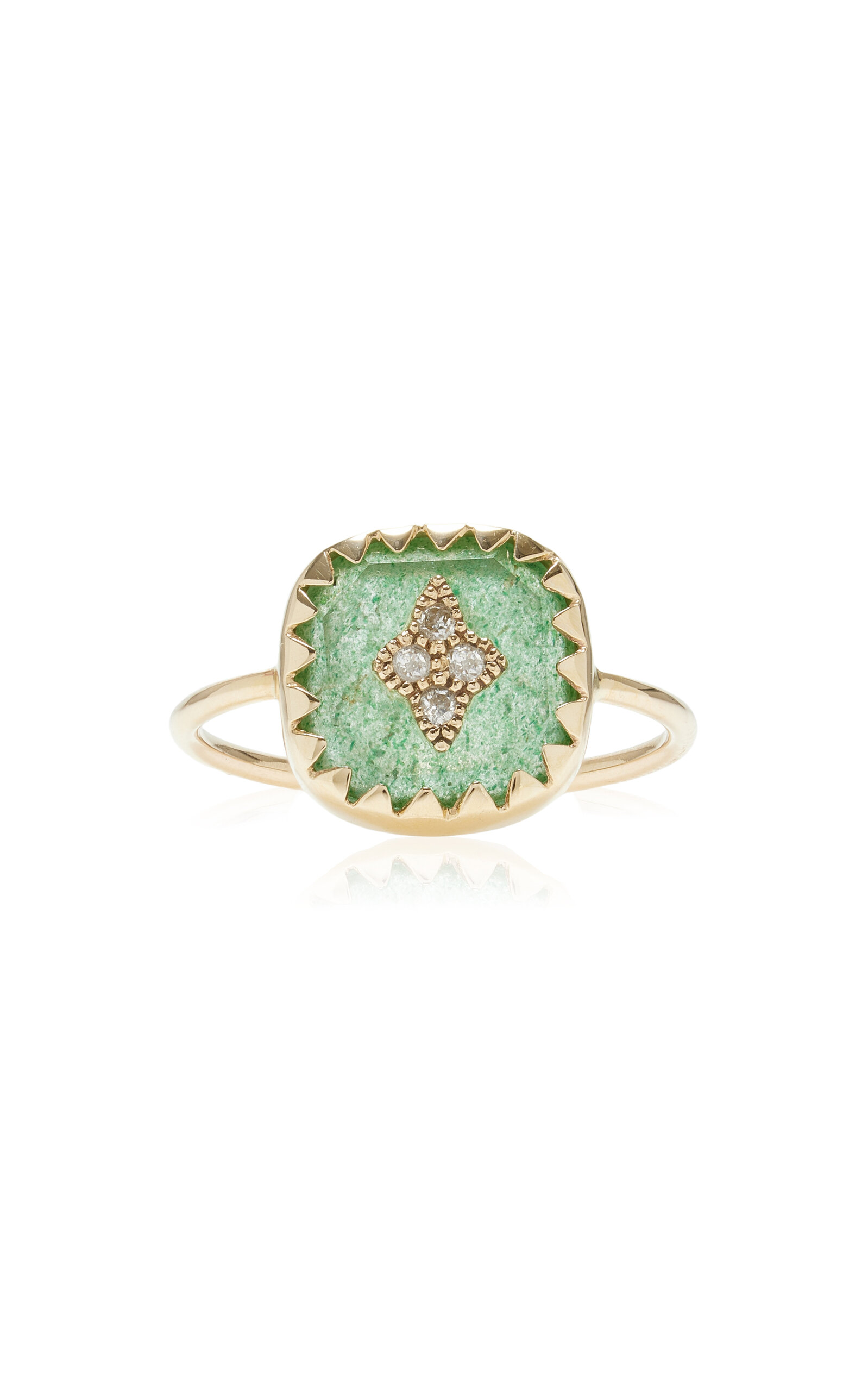 Pascale Monvoisin - Pierrot Aventurine Ring - Green - US 7 - Moda Operandi - Gifts For Her