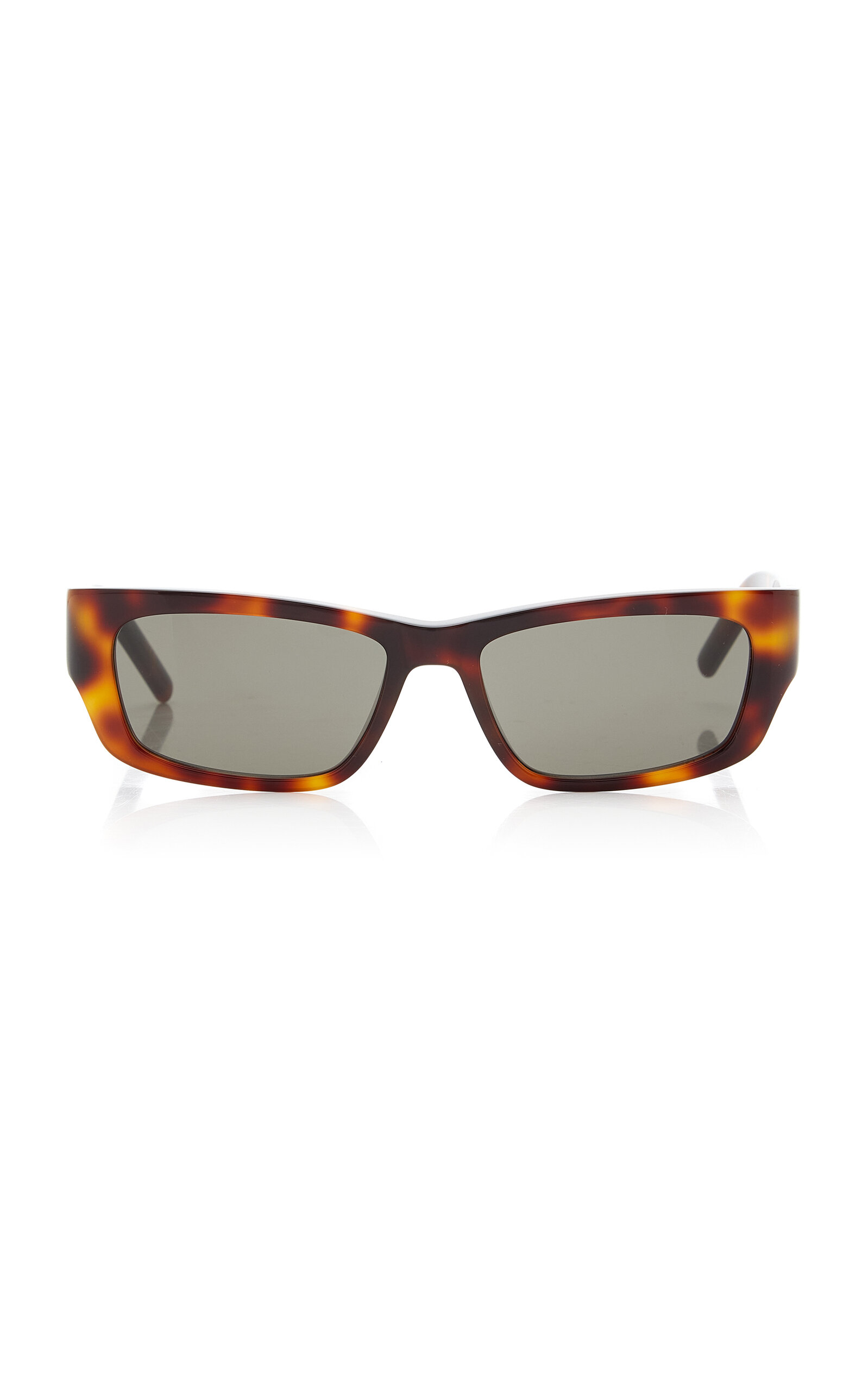 Saint Laurent - Jazz Cat-Eye Acetate Sunglasses - Brown - OS - Moda Operandi